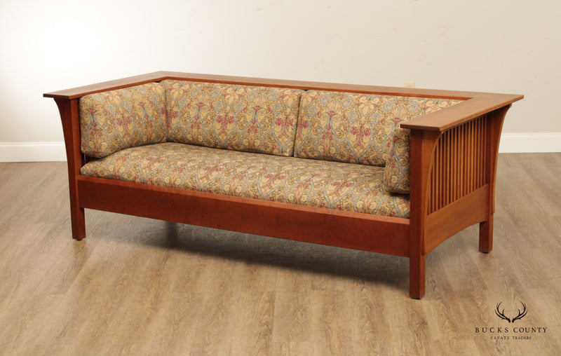 Stickley Mission Collection Cherry Spindle Sofa