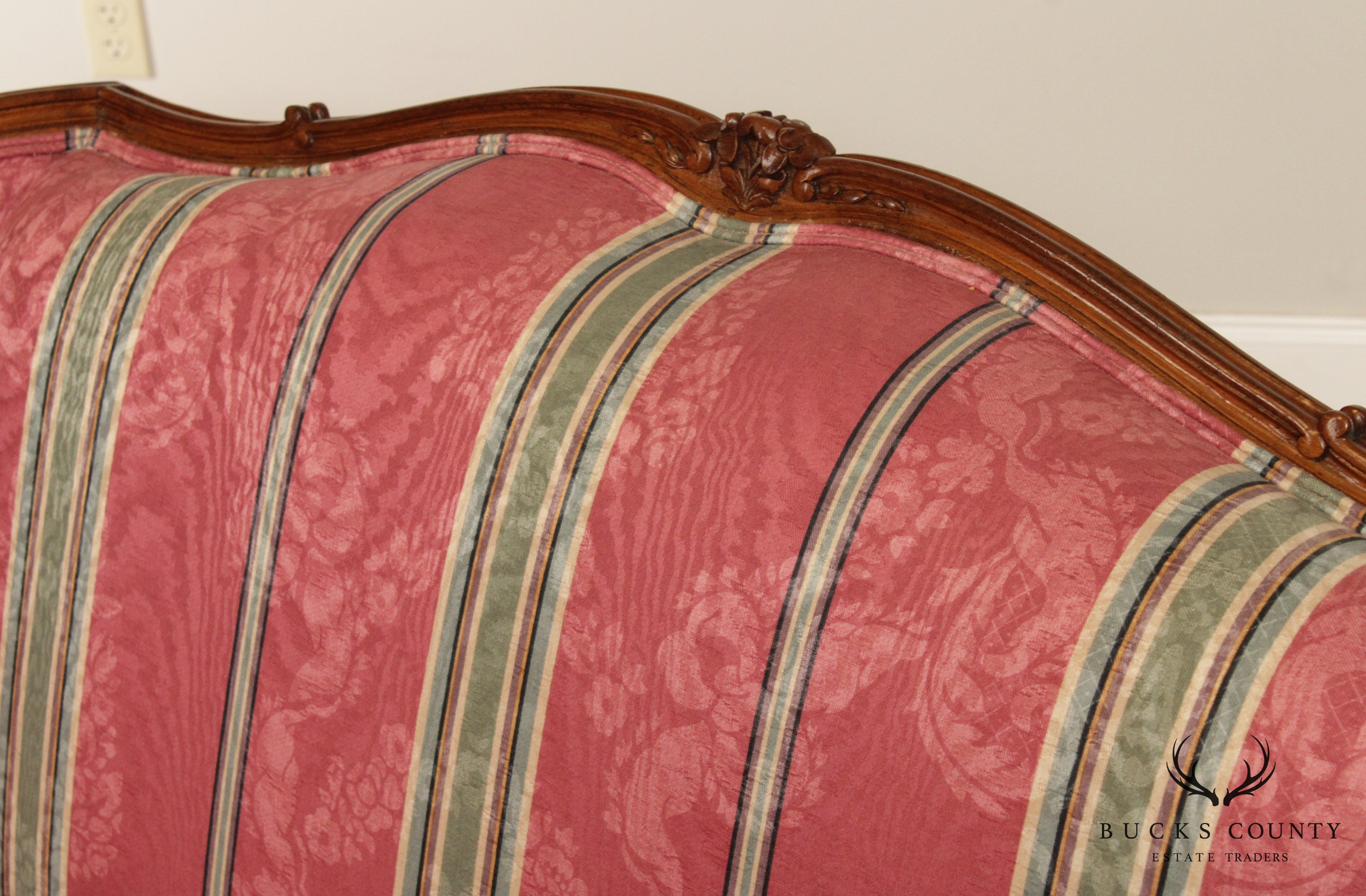 French Louis XV Style Vintage Custom Upholstered Loveseat