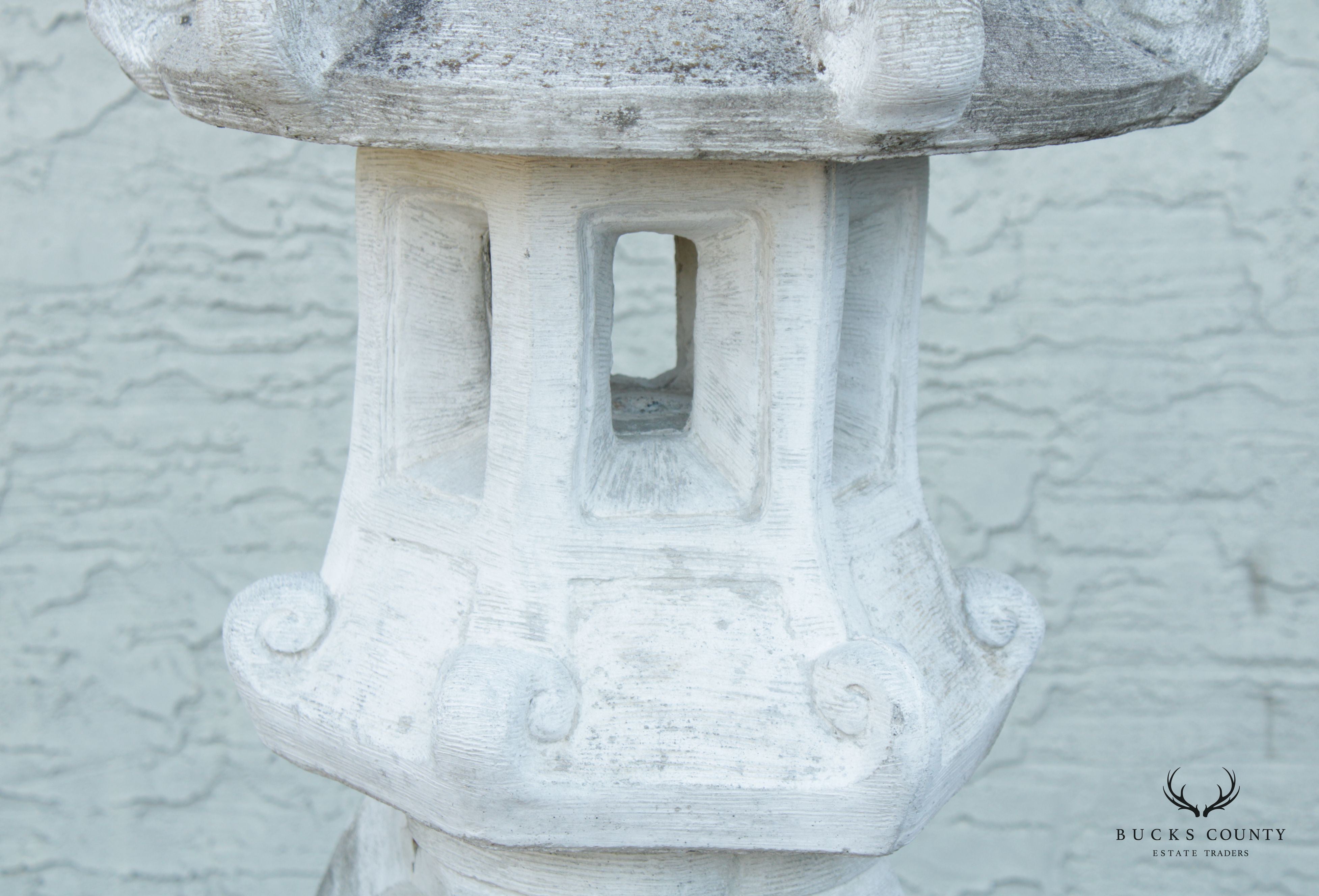 Vintage Asian Pagoda Stone Garden Lantern Ornament