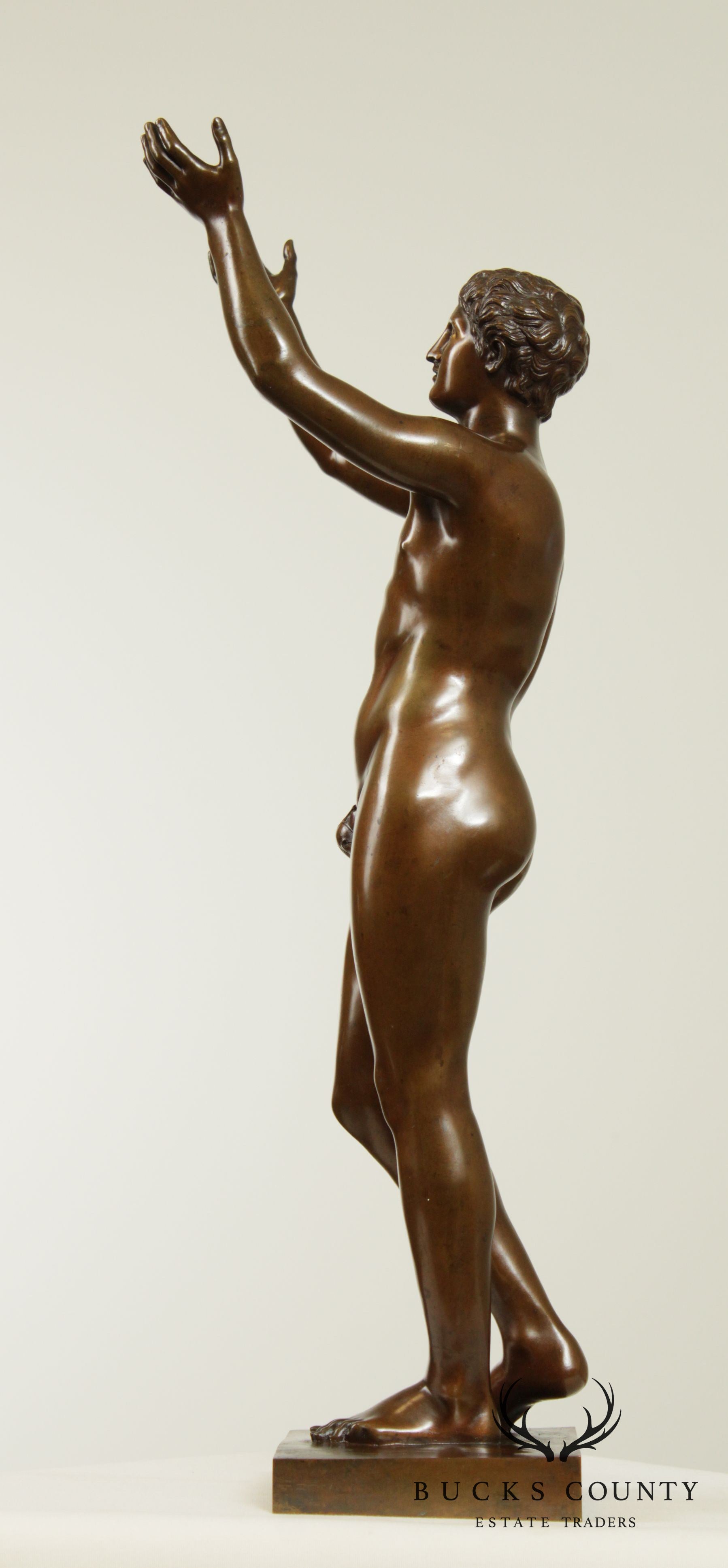 E. Barbedienne Bronze Figure of The Berlin Adorante