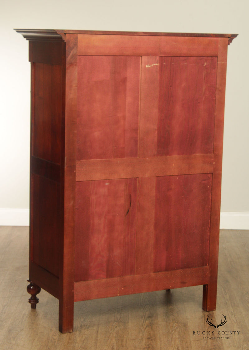 Quality French Cherry Butler's Tall Chest