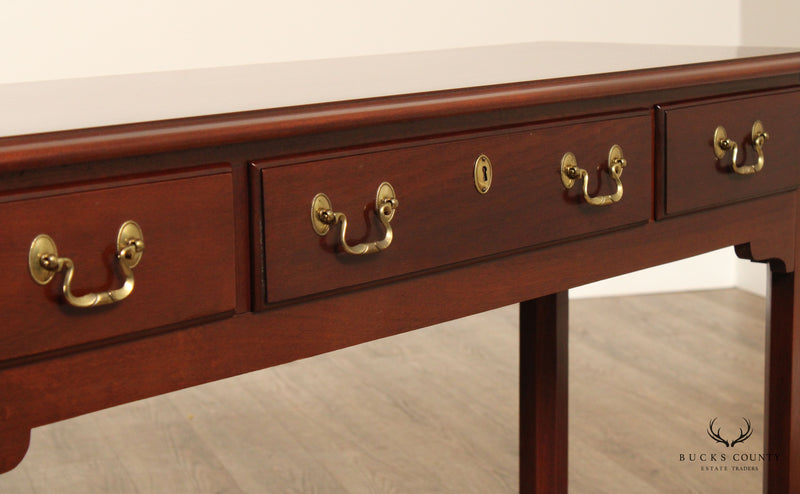 Link-Taylor Chippendale Style Mahogany Three-Drawer Console Table