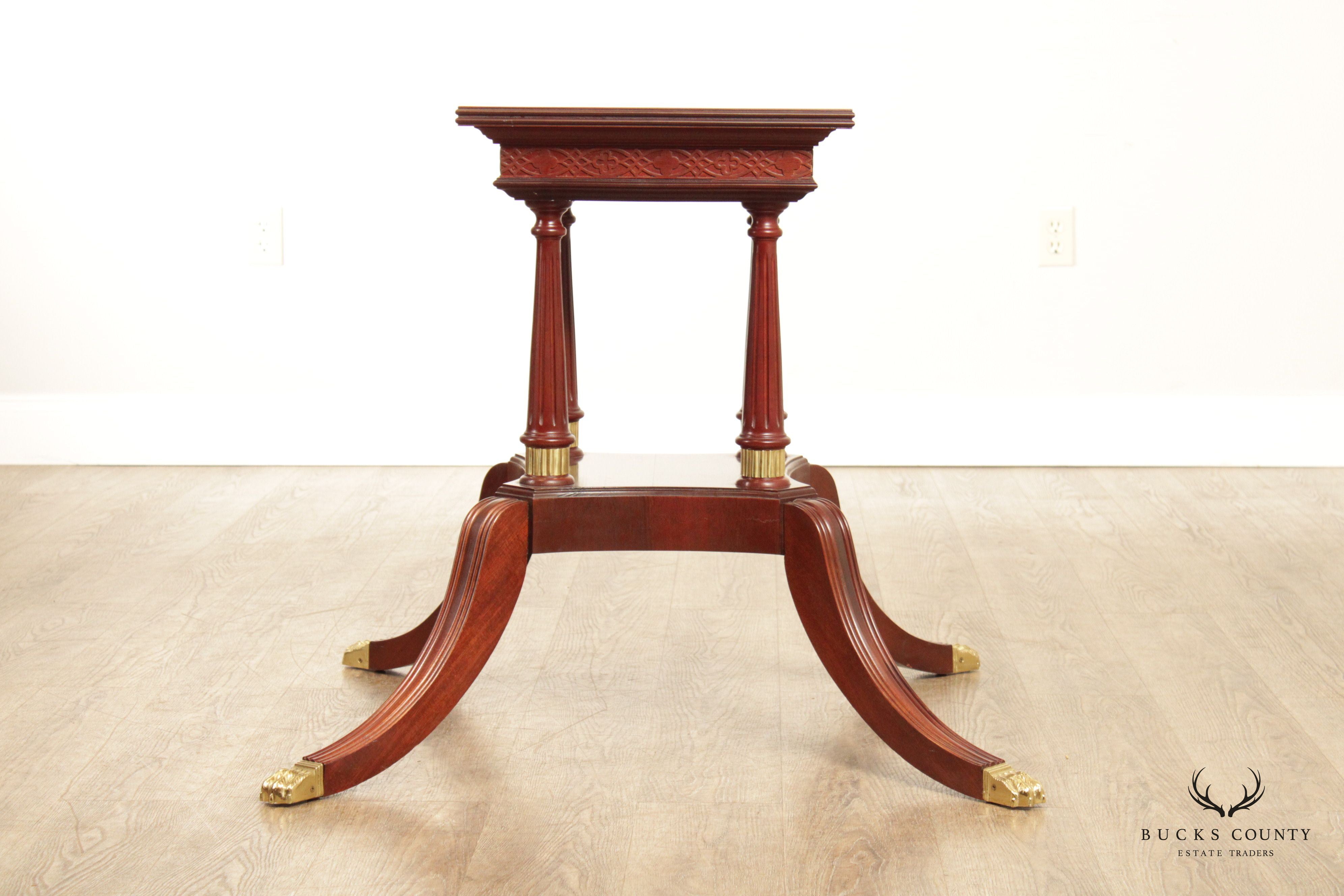 Craftique Regency Style Banded Mahogany Side Table