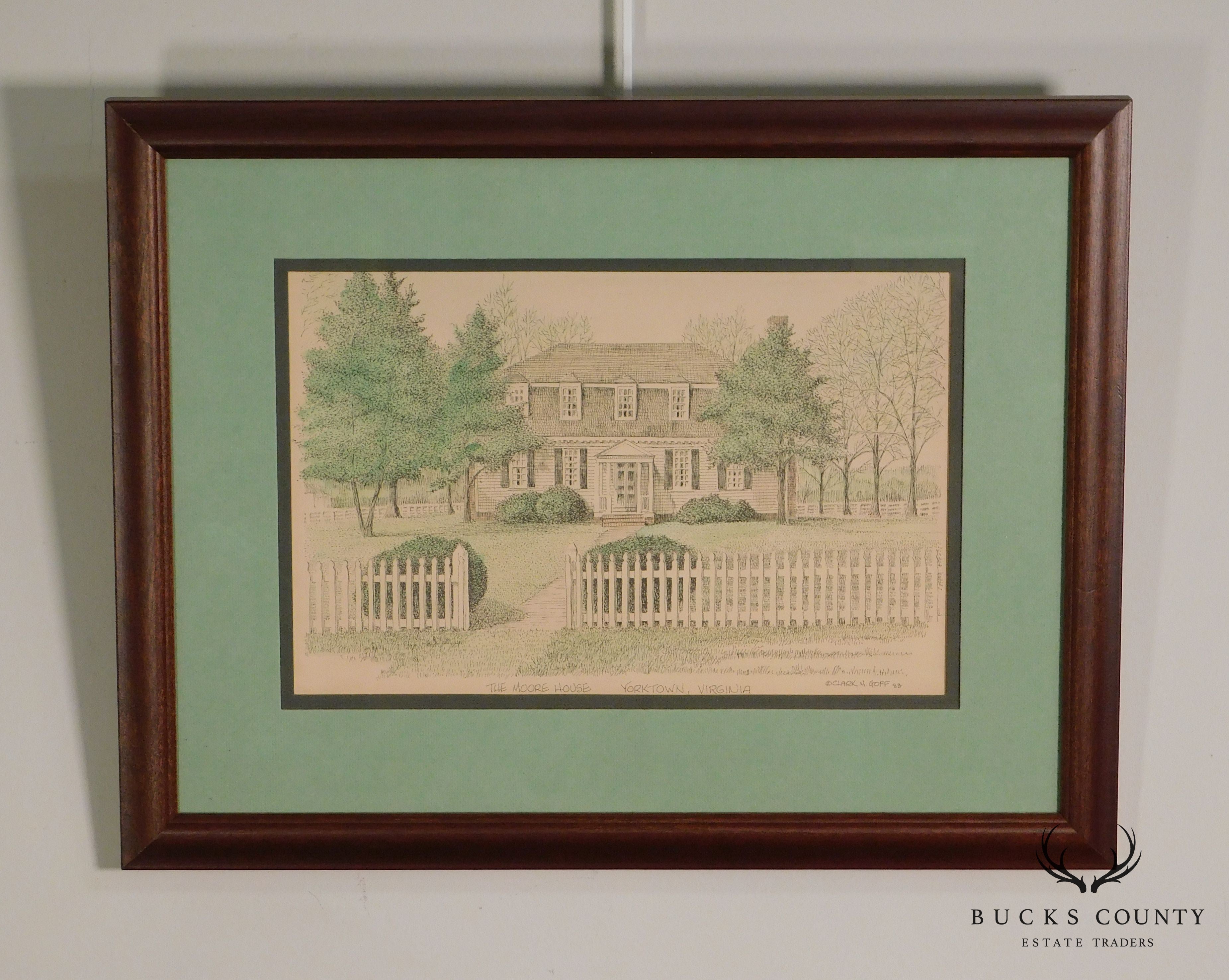 Clark M. Goff Framed Print "The Moore House, Yorktown, VA"