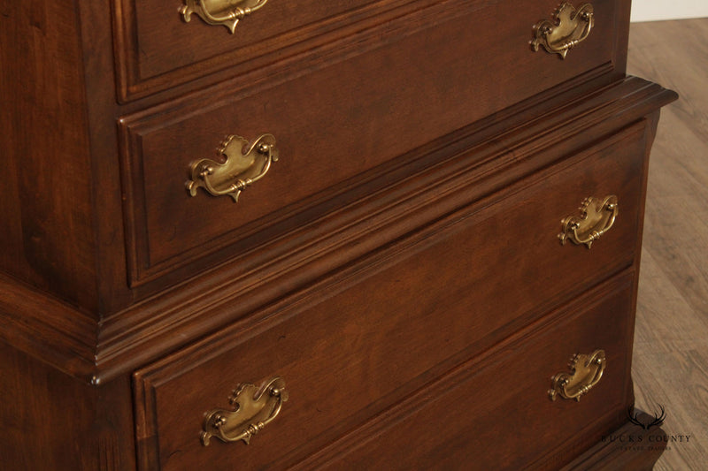 Ethan Allen 'Classic Manor' Chippendale Style Chest on Chest