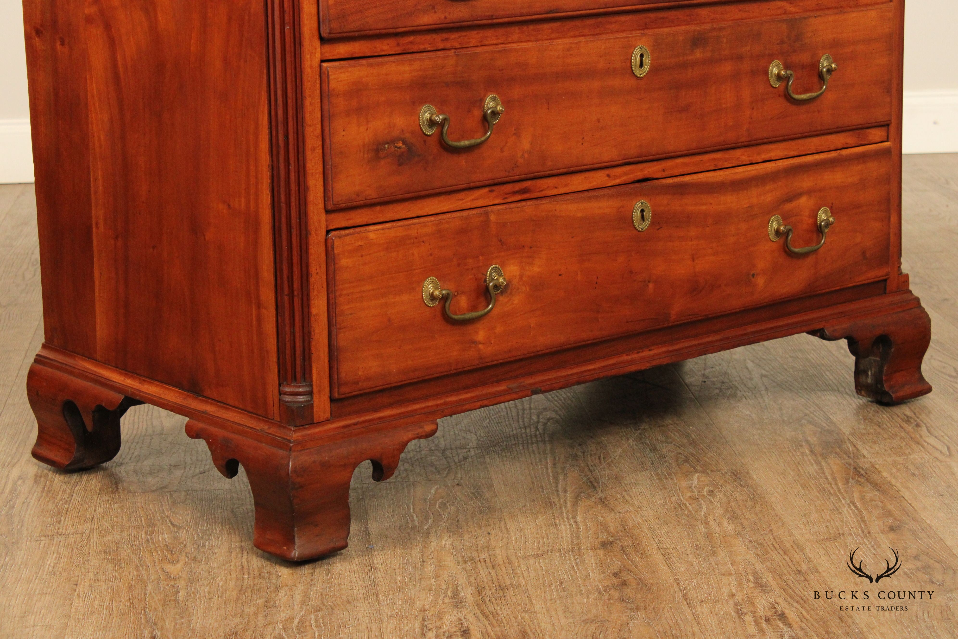 Antique Chippendale Cherry Chest of Drawers