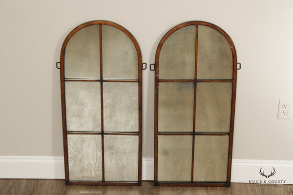 Uttermost Pair of Antiqued Arched Accent Mirrors