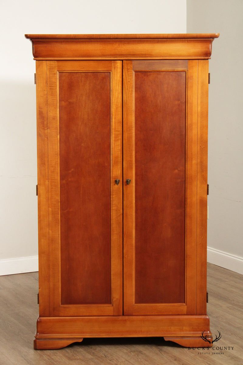Hooker Furniture French Louis Philippe Style Two-Door Cherry Wardrobe Armoire