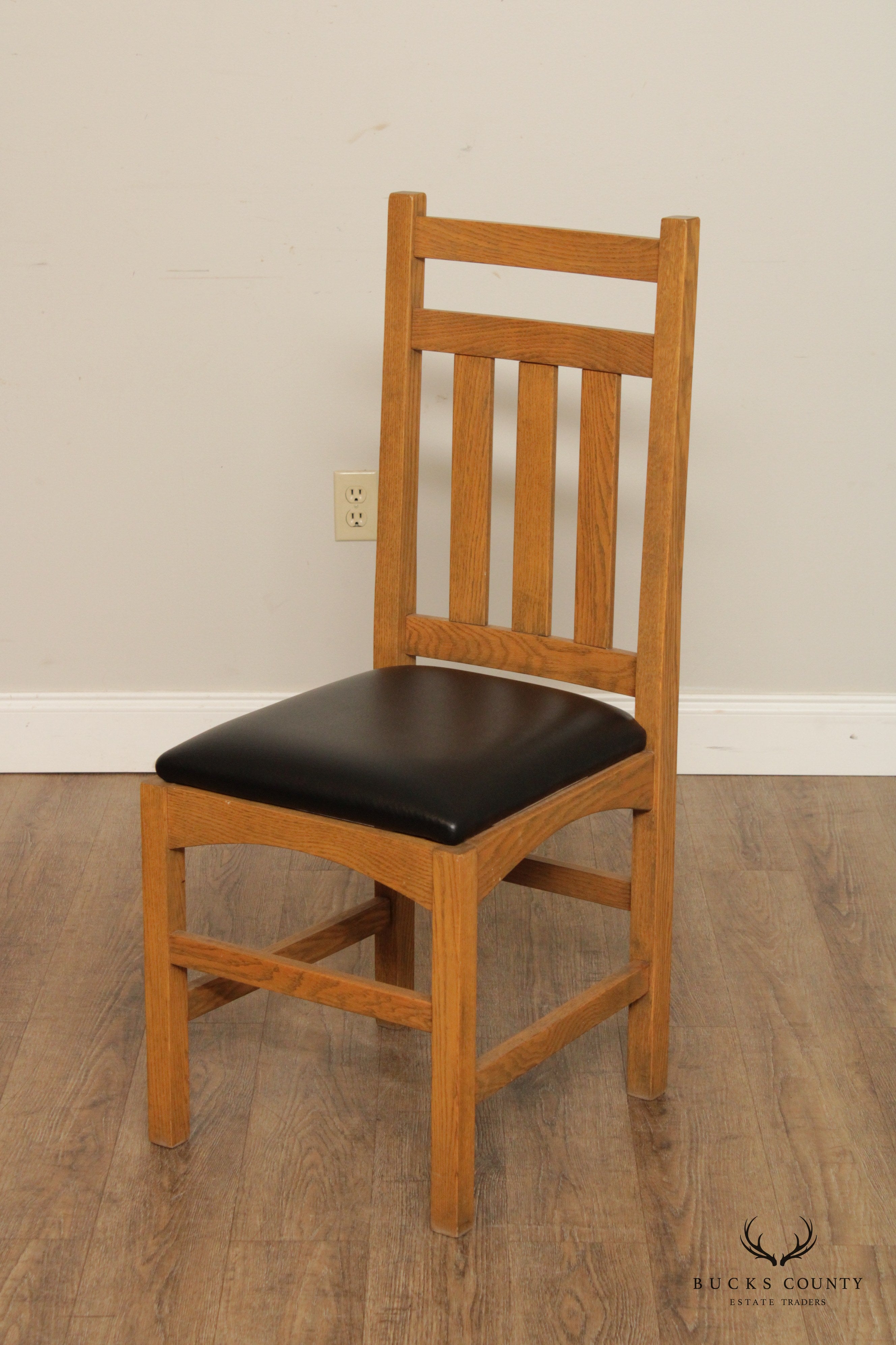 Mission Style Set Of Four Dining Chairs