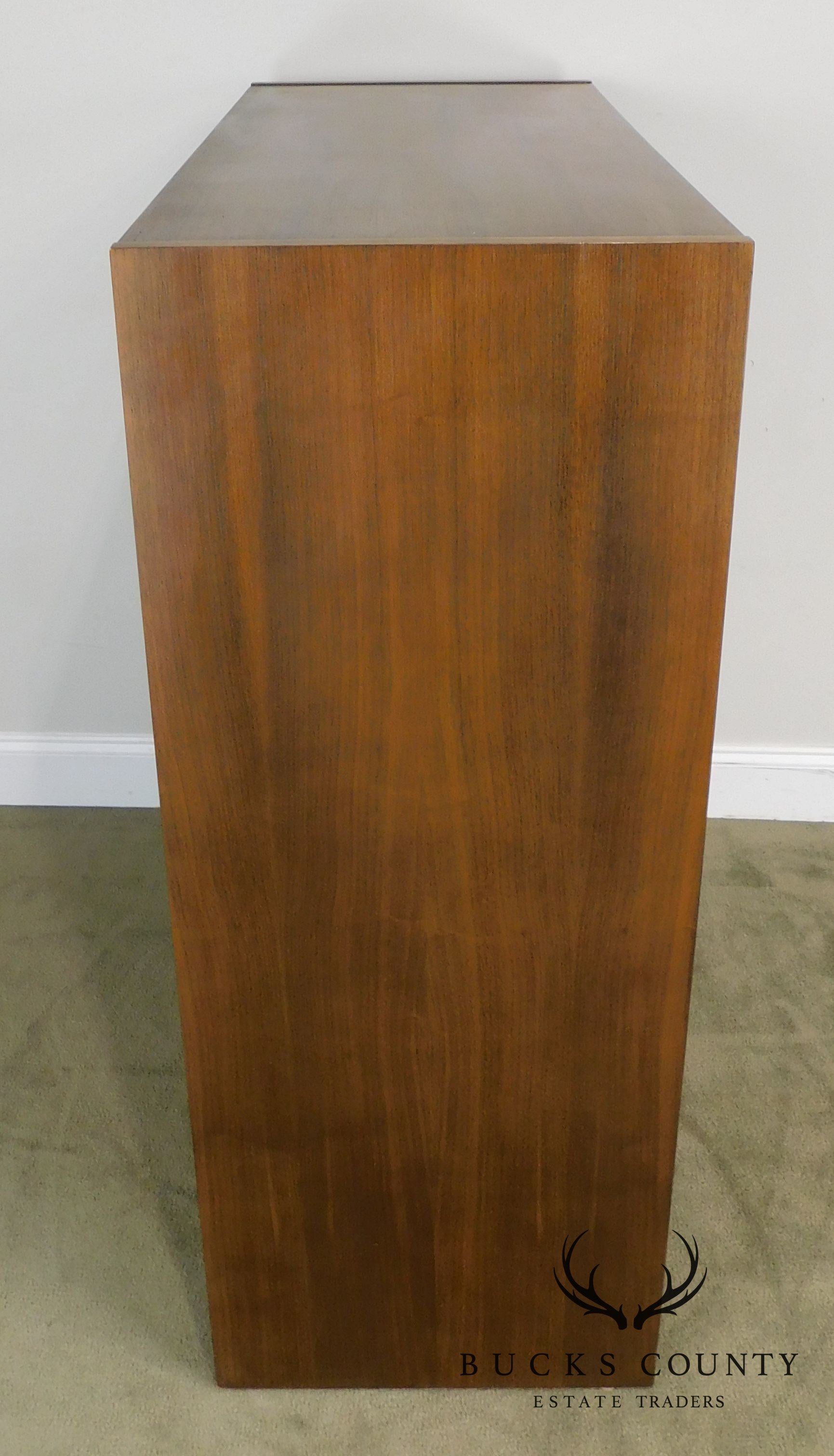 Mid Century Modern Walnut Five Drawer High Chest