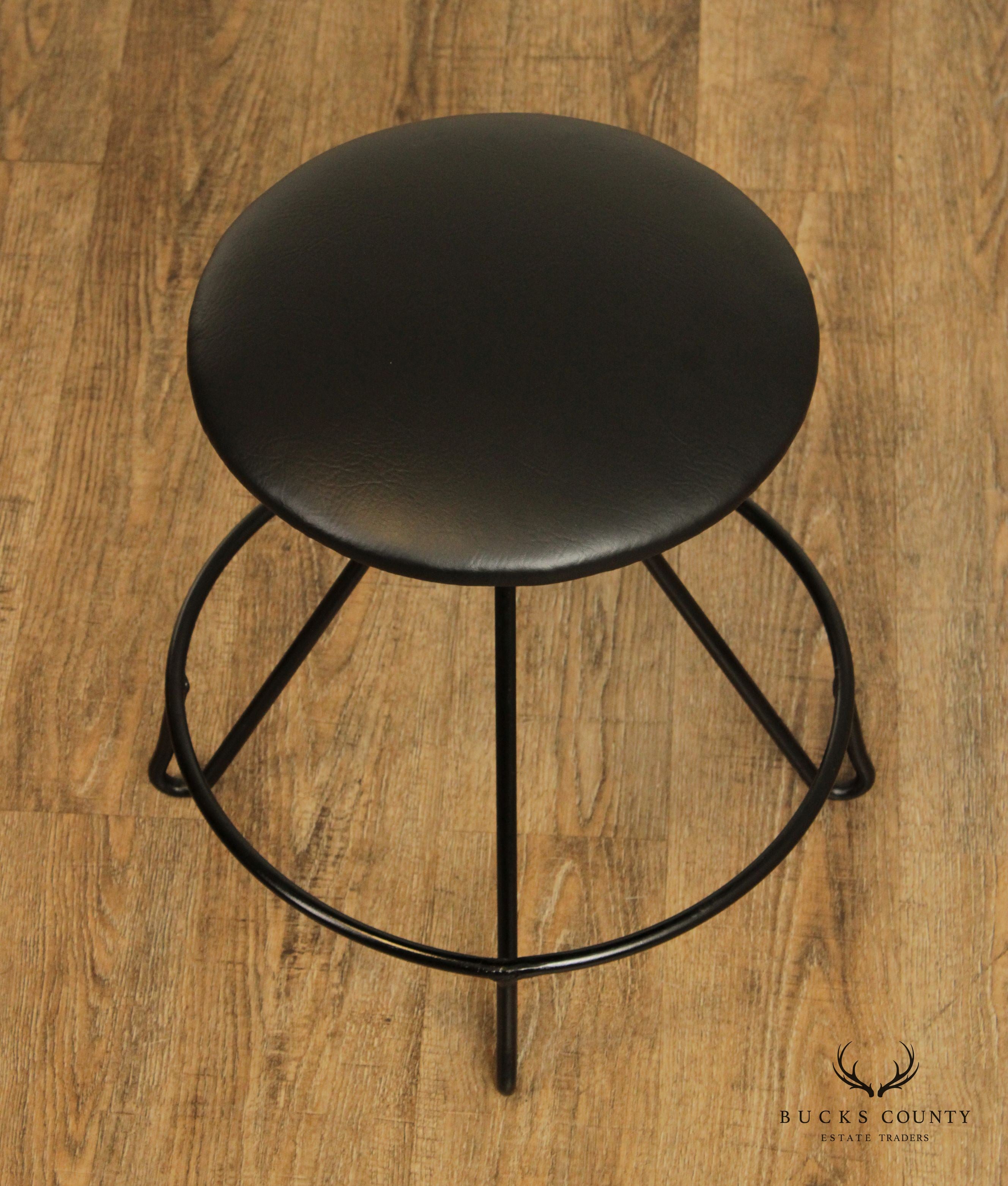 Mid Century Modern Wrought Iron Hairpin Stool