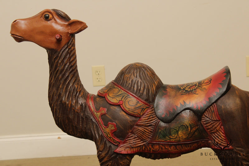 Hand Carved Wood Camel Hobby Rocker