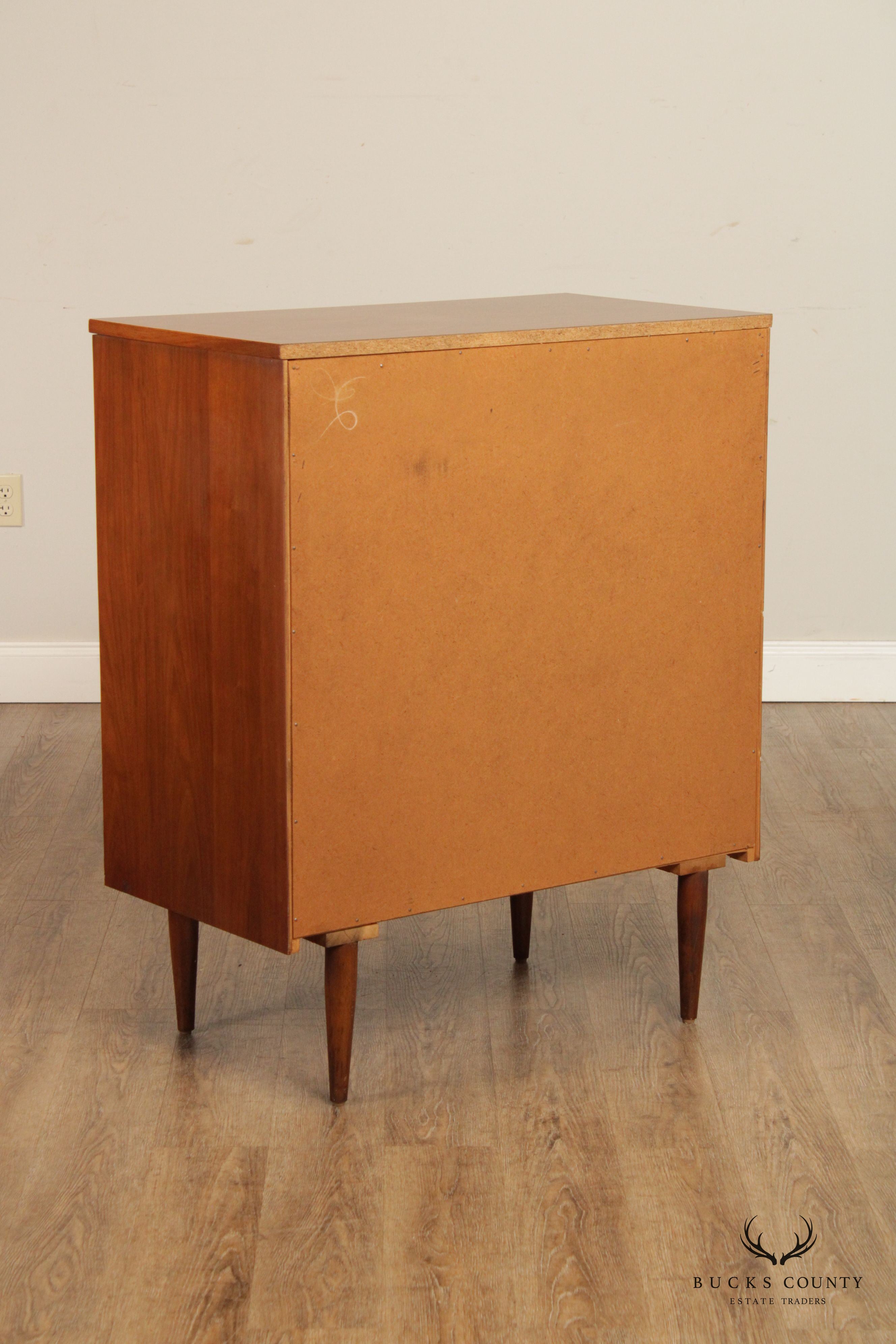 Mid Century Modern Walnut High Chest of Drawers