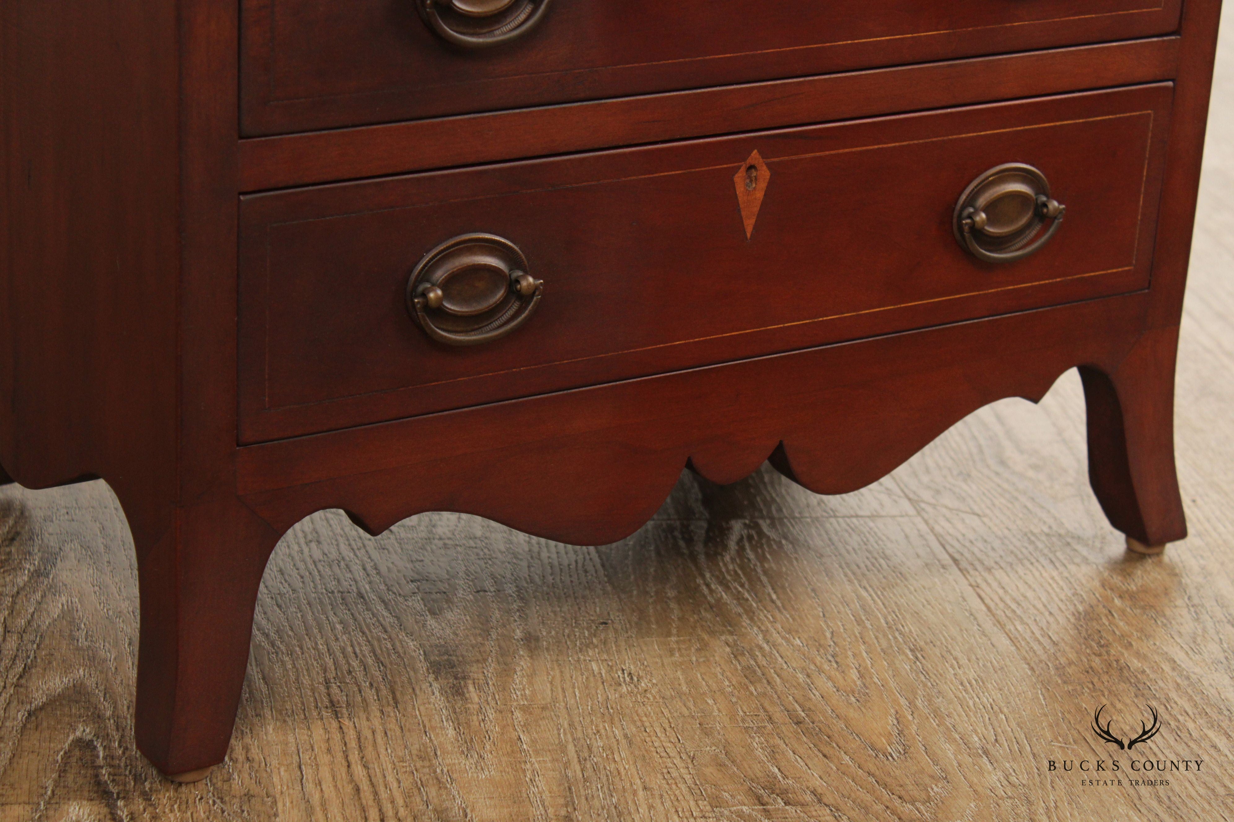 McFadden & Son Federal Style Pair of Cherry Nightstand Chests