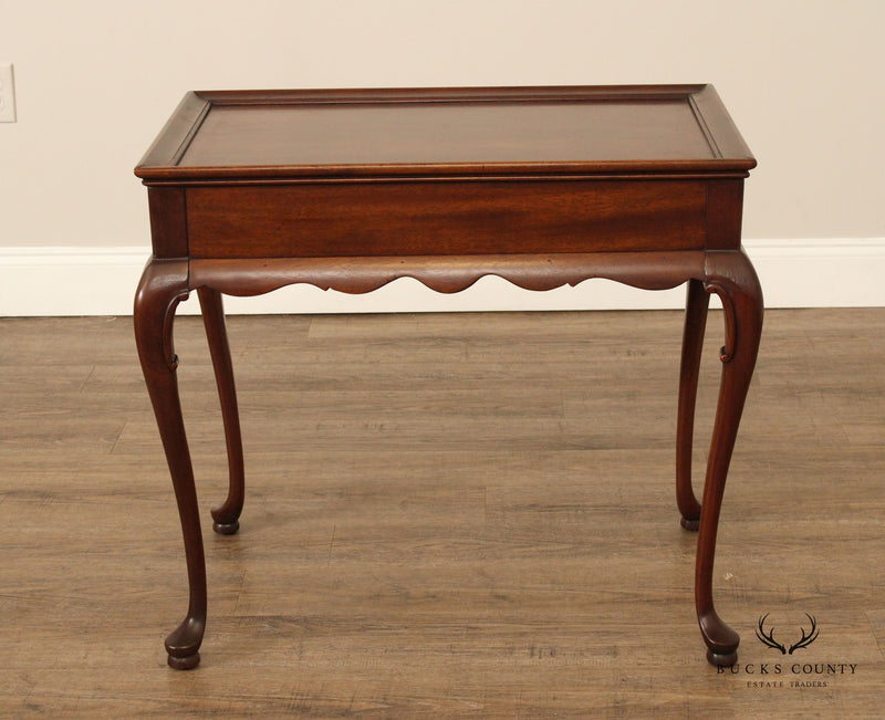 Queen Anne Style Vintage Mahogany Tea Table