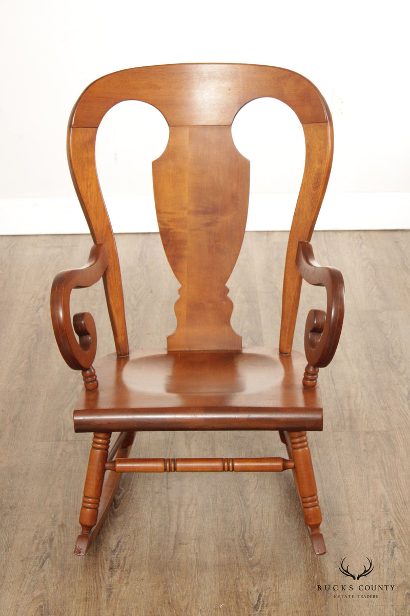 Tell City Chair Co. Vintage Sculpted Maple Rocker Bucks County Estate