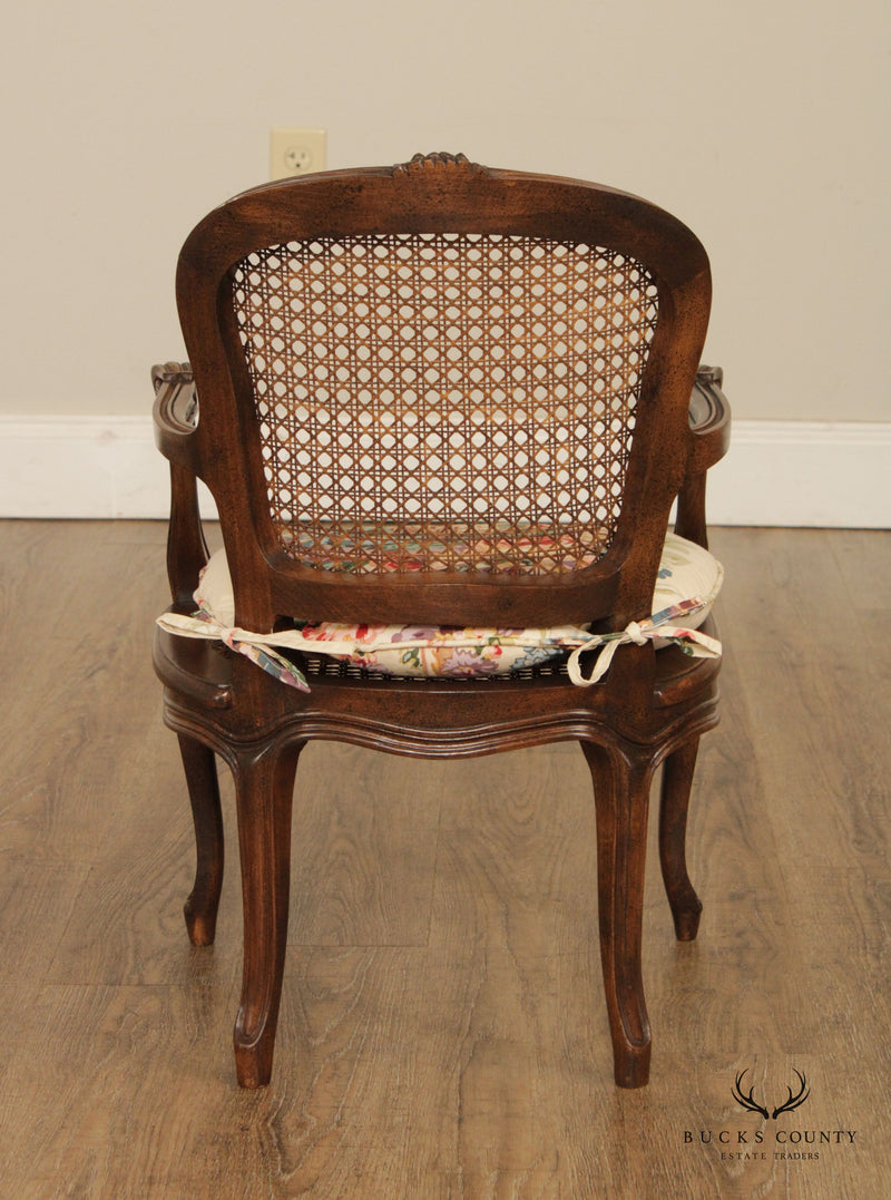 French Louis XV Style Childs Caned Bergere Chair