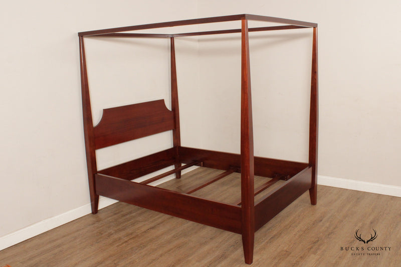 Williams Sonoma Transitional Style Queen Cherry Canopy Bed