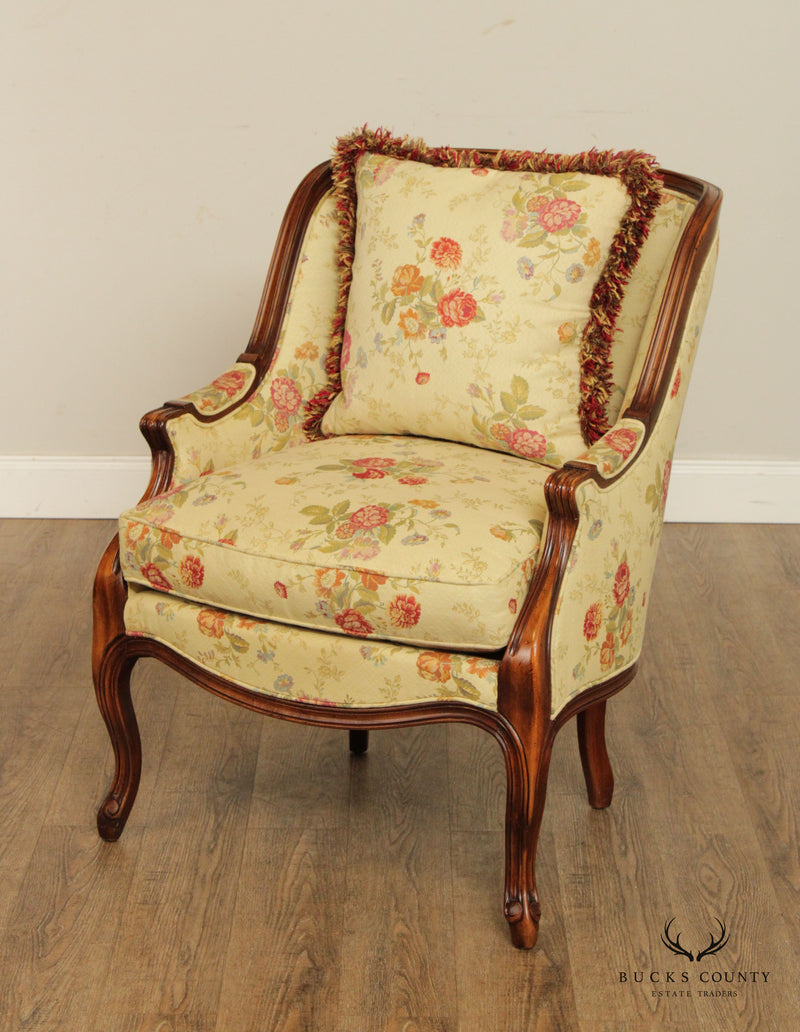 Hickory Chair French Louis XV Style Pair of Mahogany Bergere Armchairs