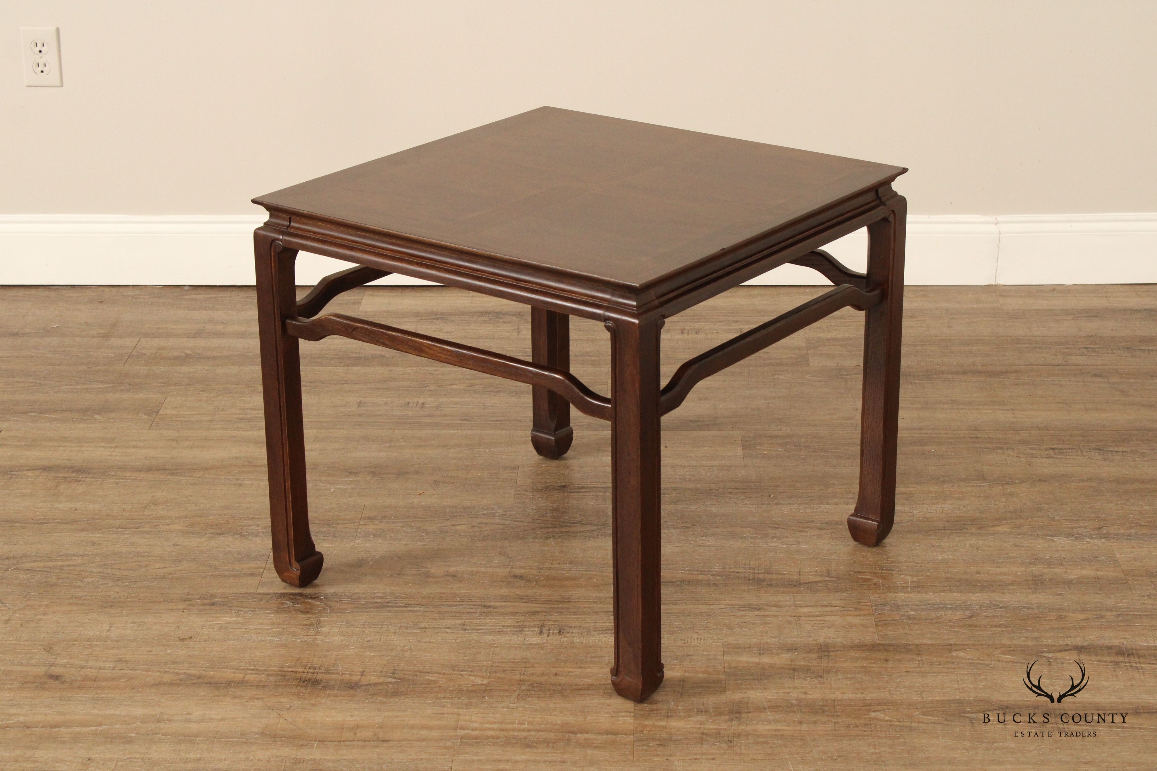 Davis Chinese Ming Dynasty Style Carved Oak Side Table