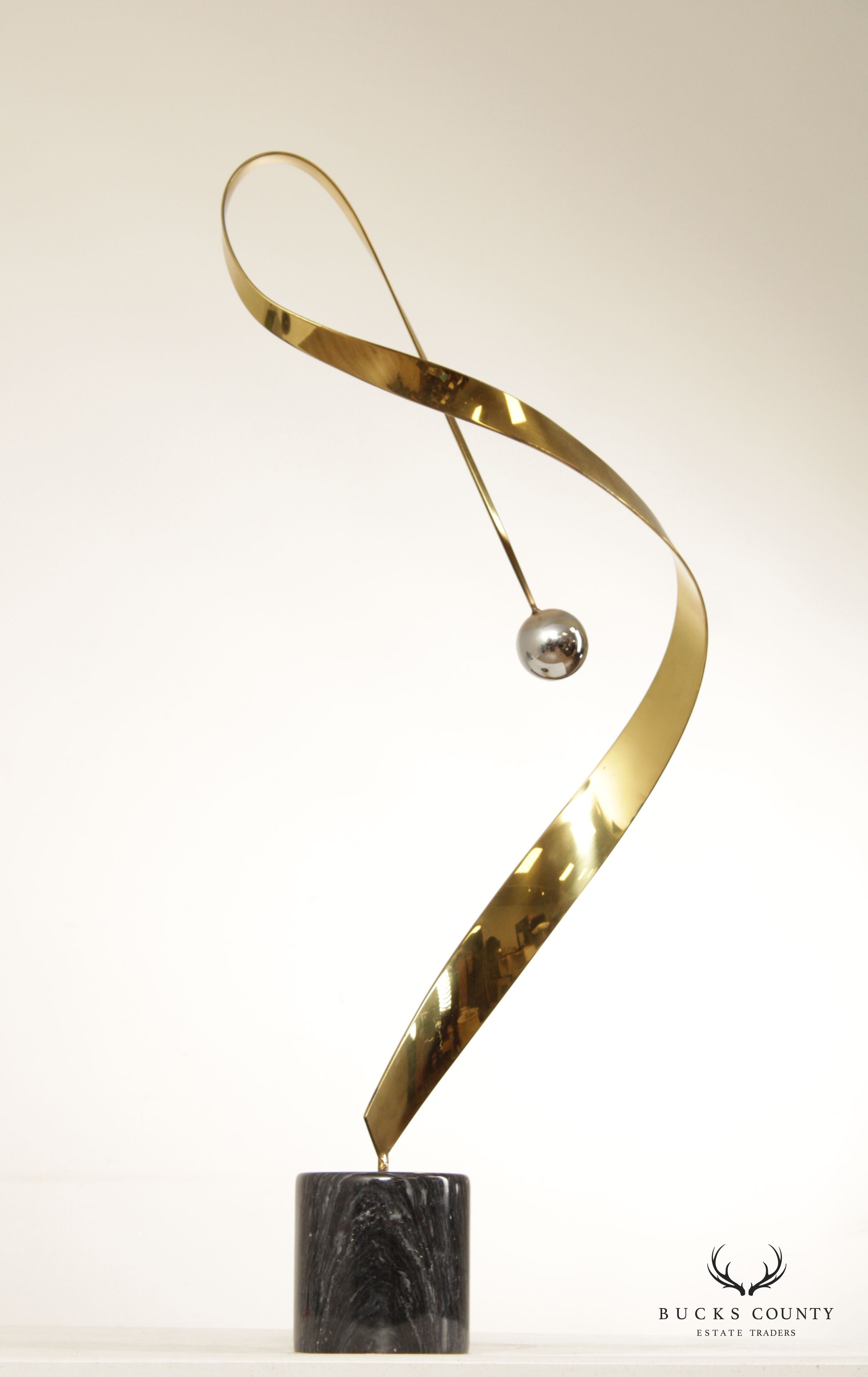 Curtis Jere Modern Kinetic Ribbon Sculpture