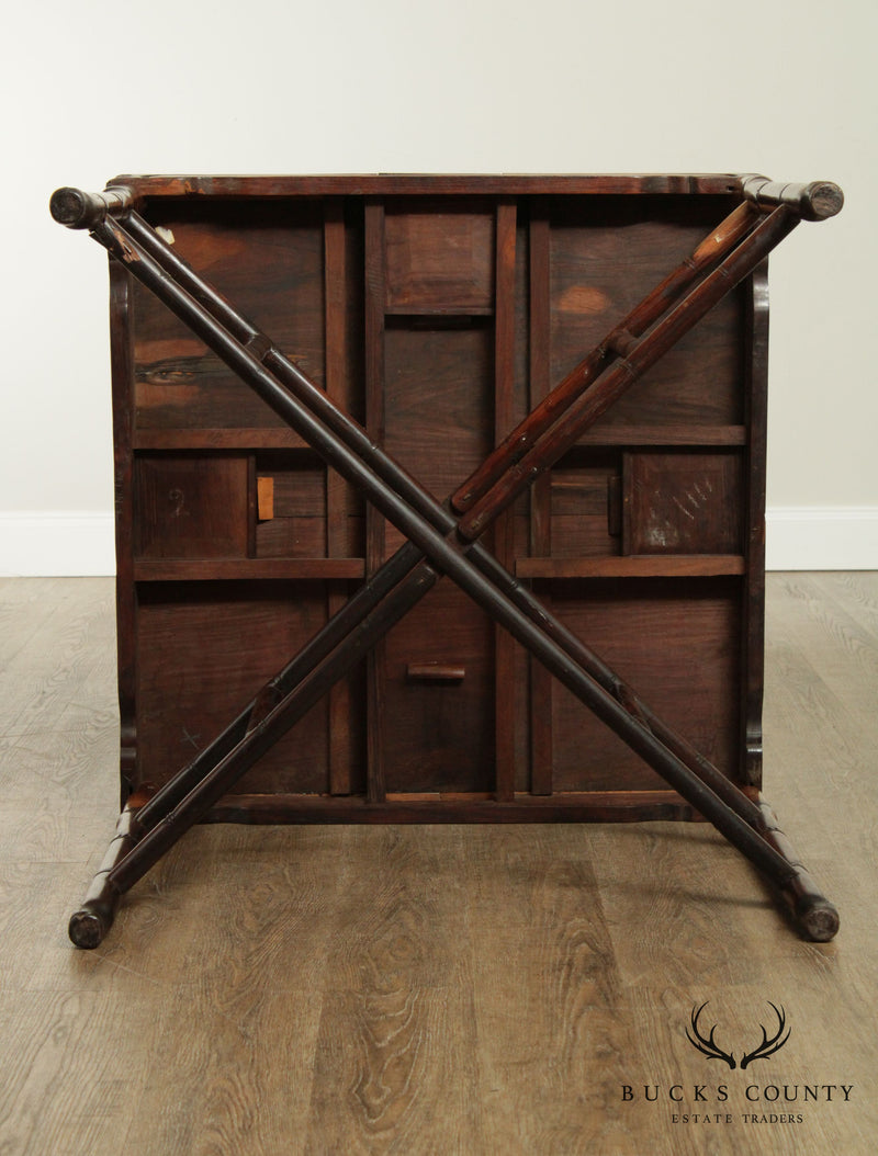 Antique Chinese Hardwood Square Game Table