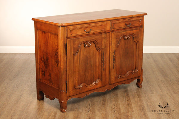 Antique French Provincial Style Carved Walnut Sideboard Server