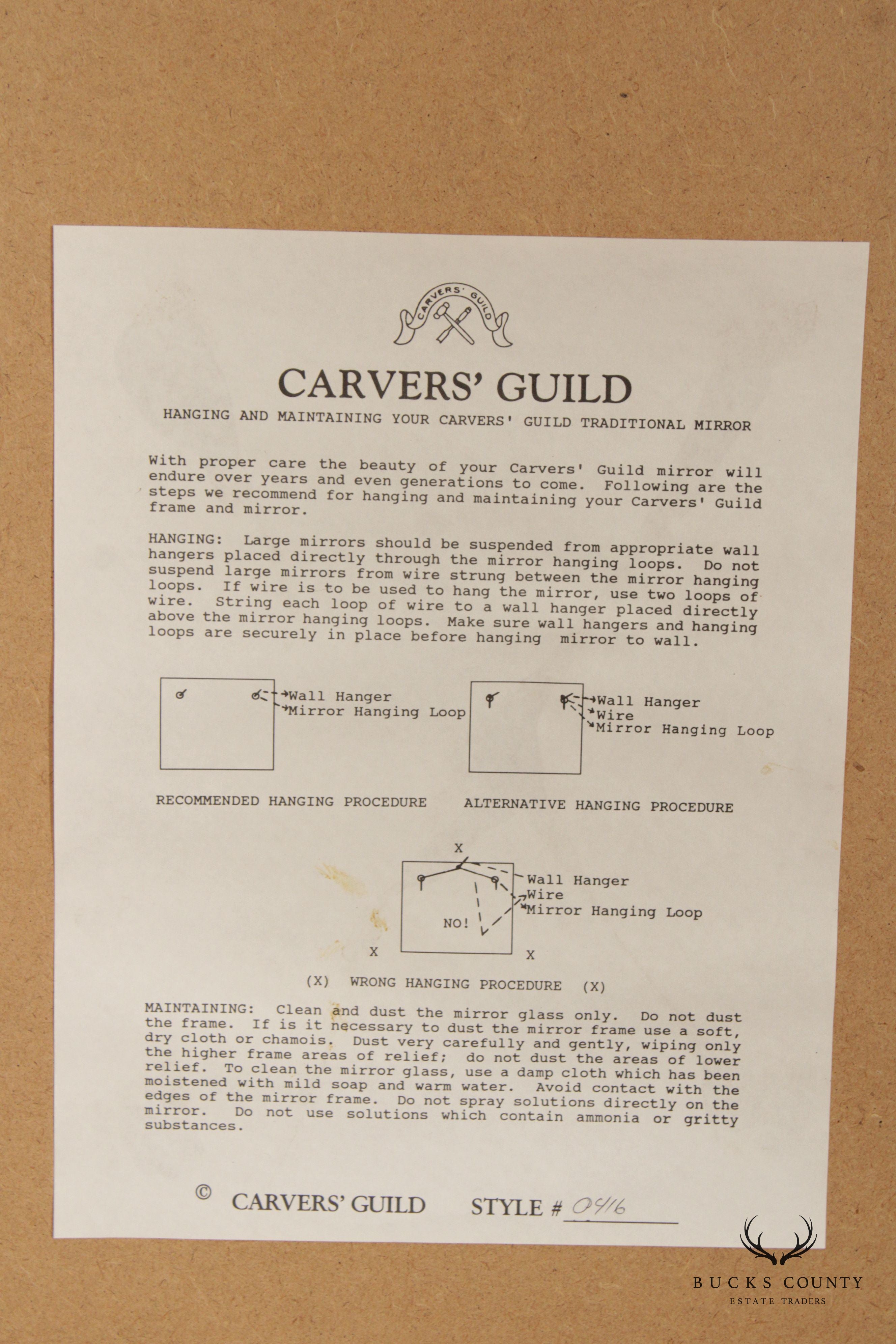 Carvers' Guild Pair of 'Newport' Oval Wall Mirrors