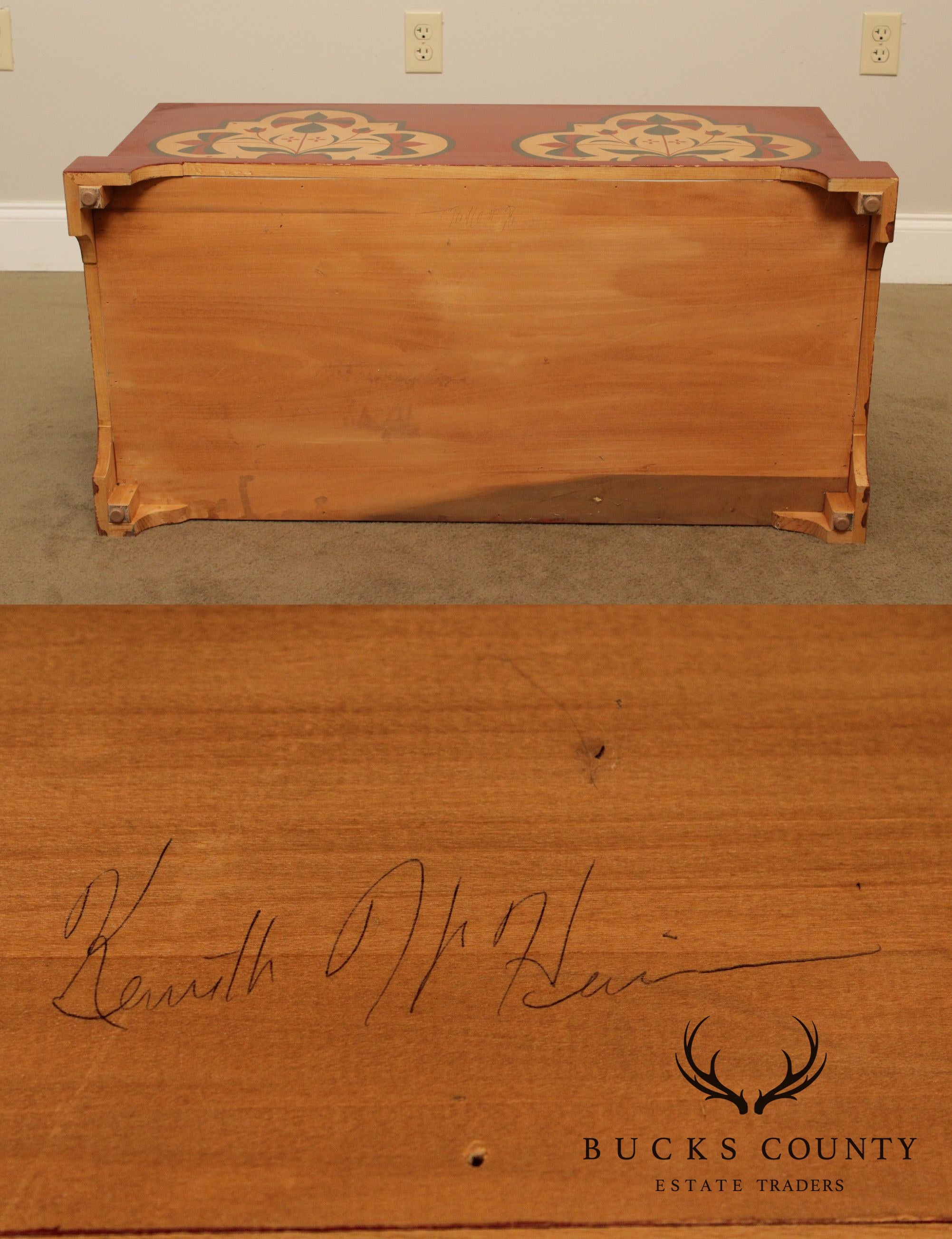 Hand Painted Lehigh County Blanket Chest