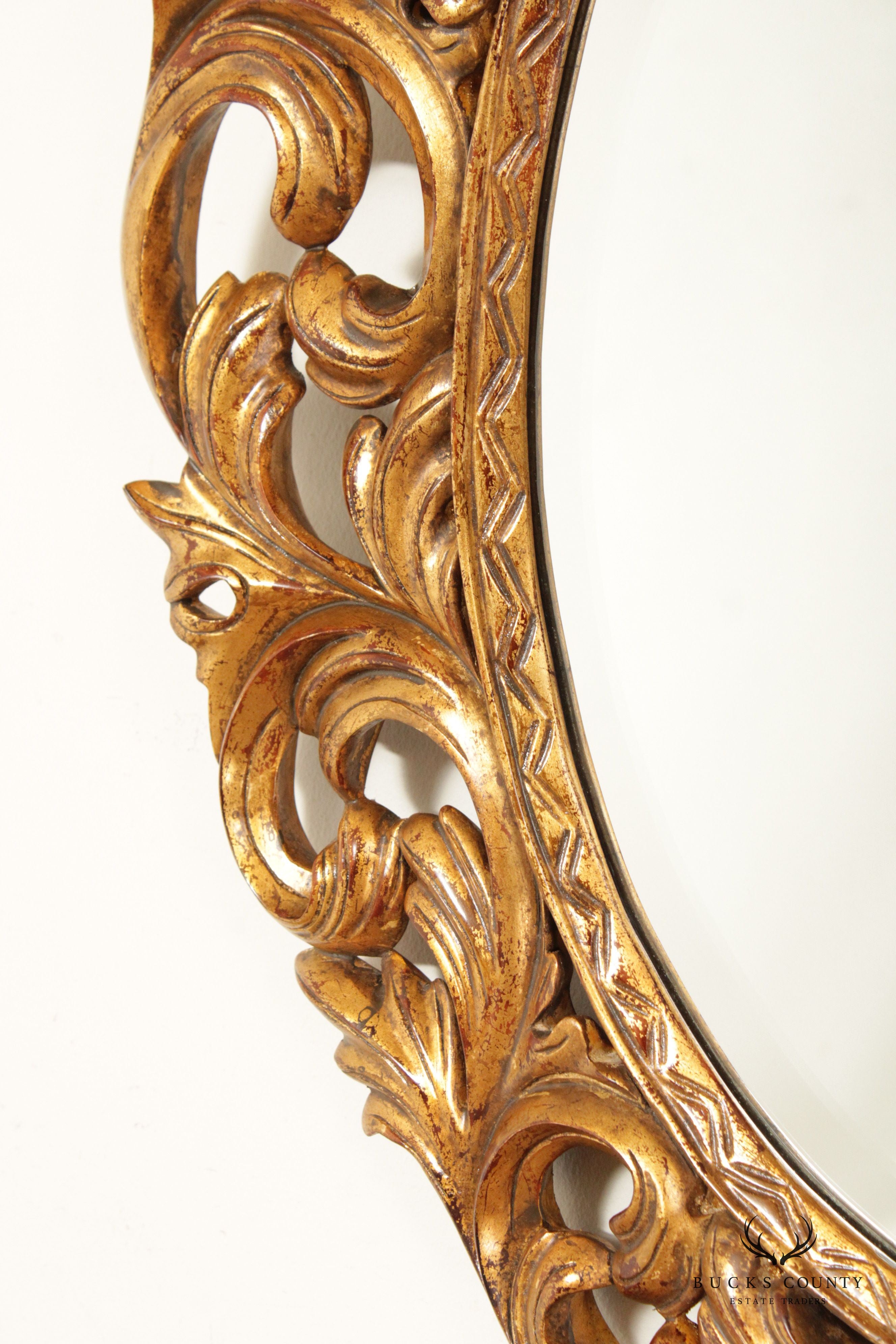 Harrison & Gil Dauphine Gilt Wood Rococo Style Wall Mirror