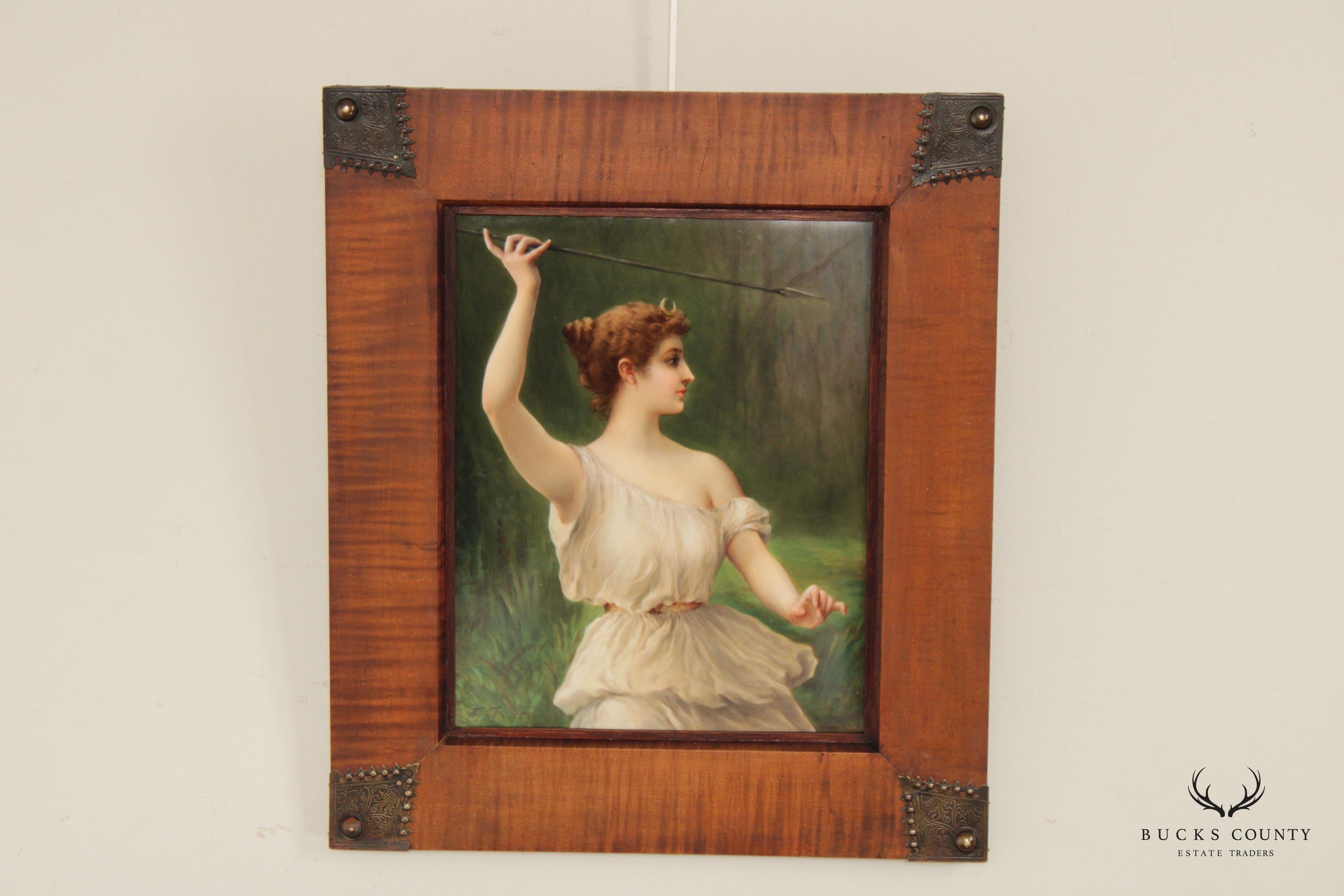 KPM Hand Painted German Porcelain Plaque