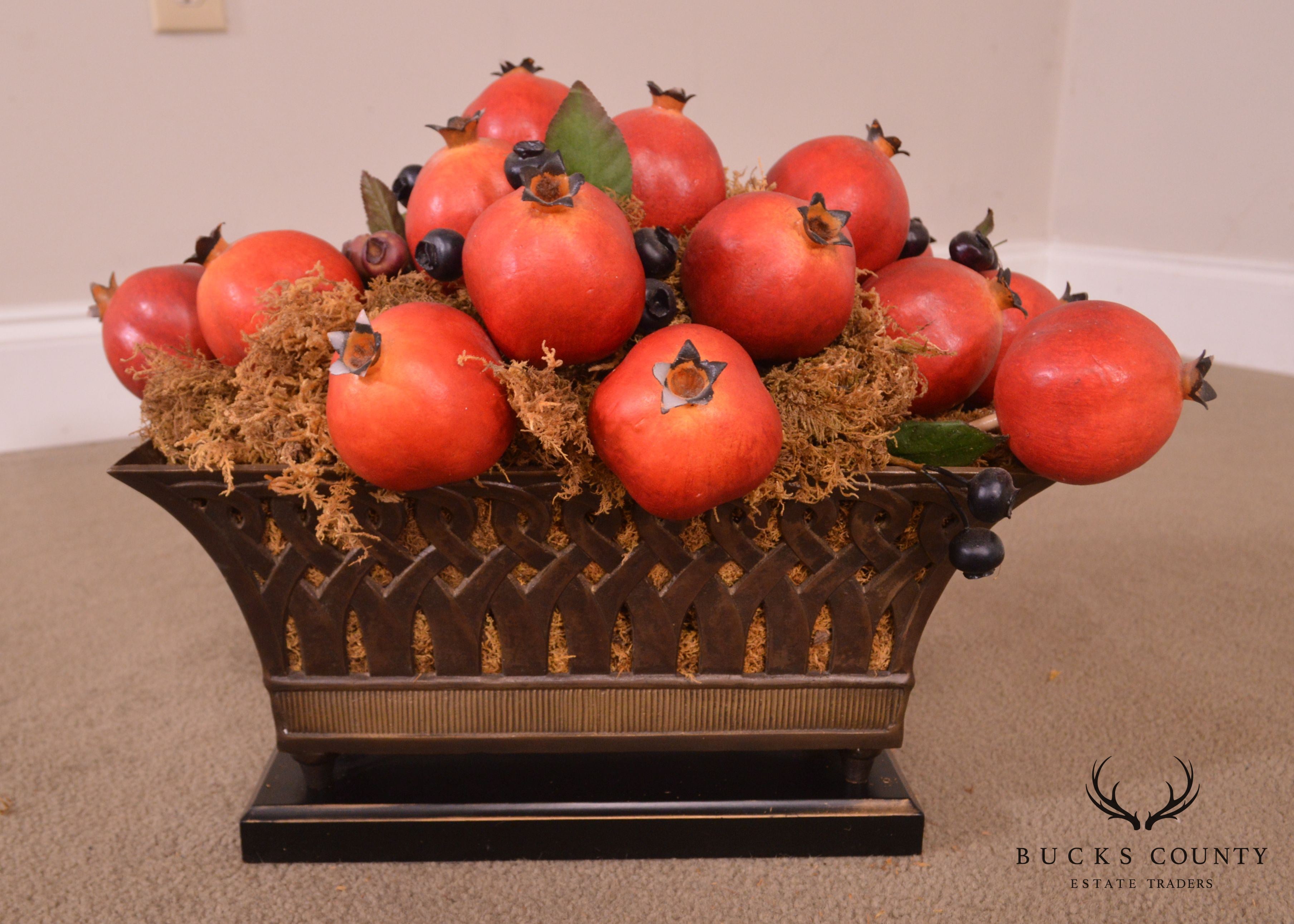 Decorative Pomegranate Basket Centerpiece