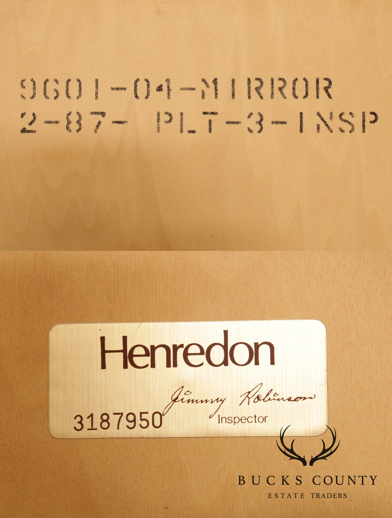 Henredon Scene Two Pair Inlaid Beveled Wall Mirrors
