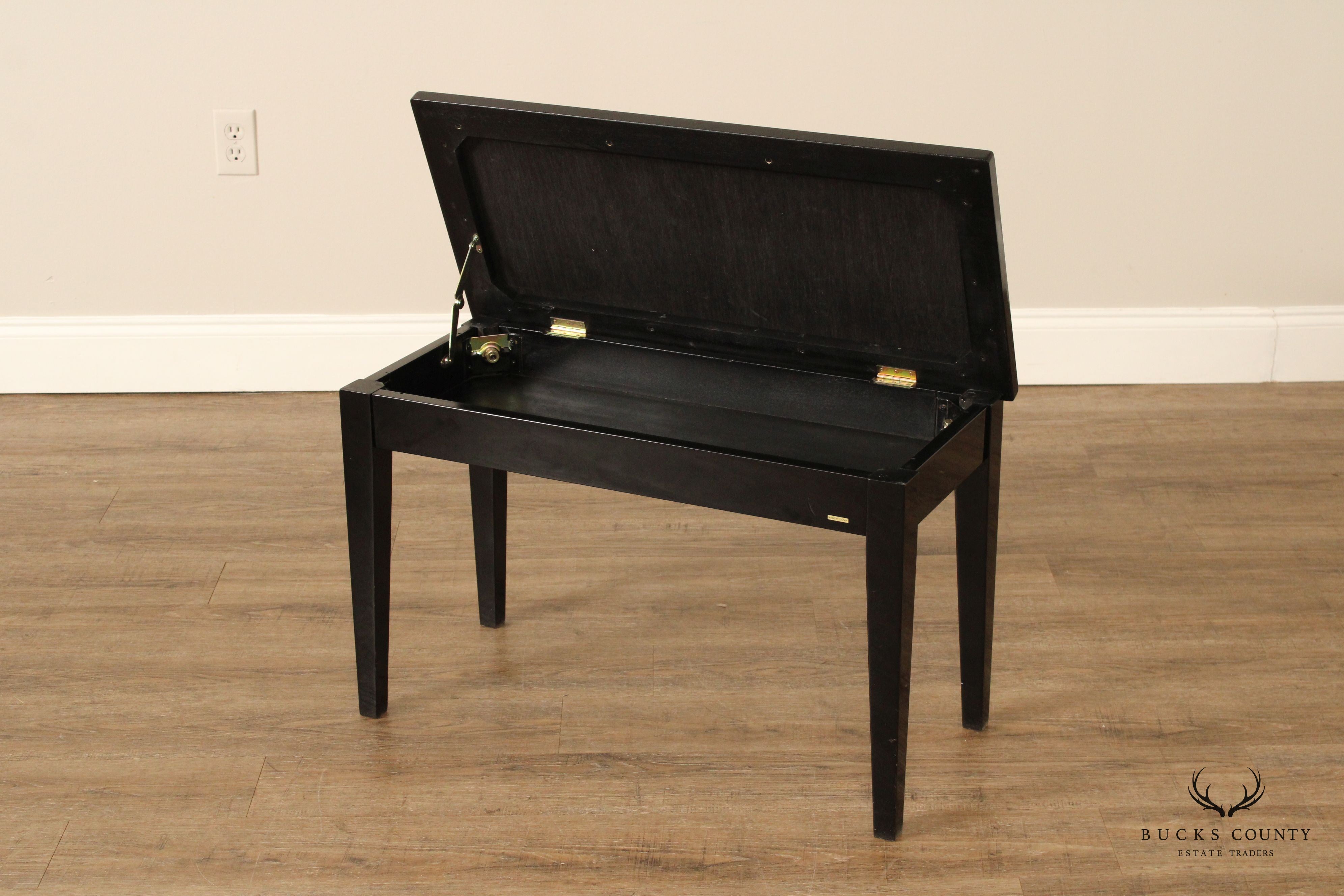 Yamaha 'U3' Ebonized Upright Piano with Bench