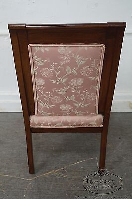 Horner Antique Marquetry Inlaid Mahogany Claw Foot Slipper Chair