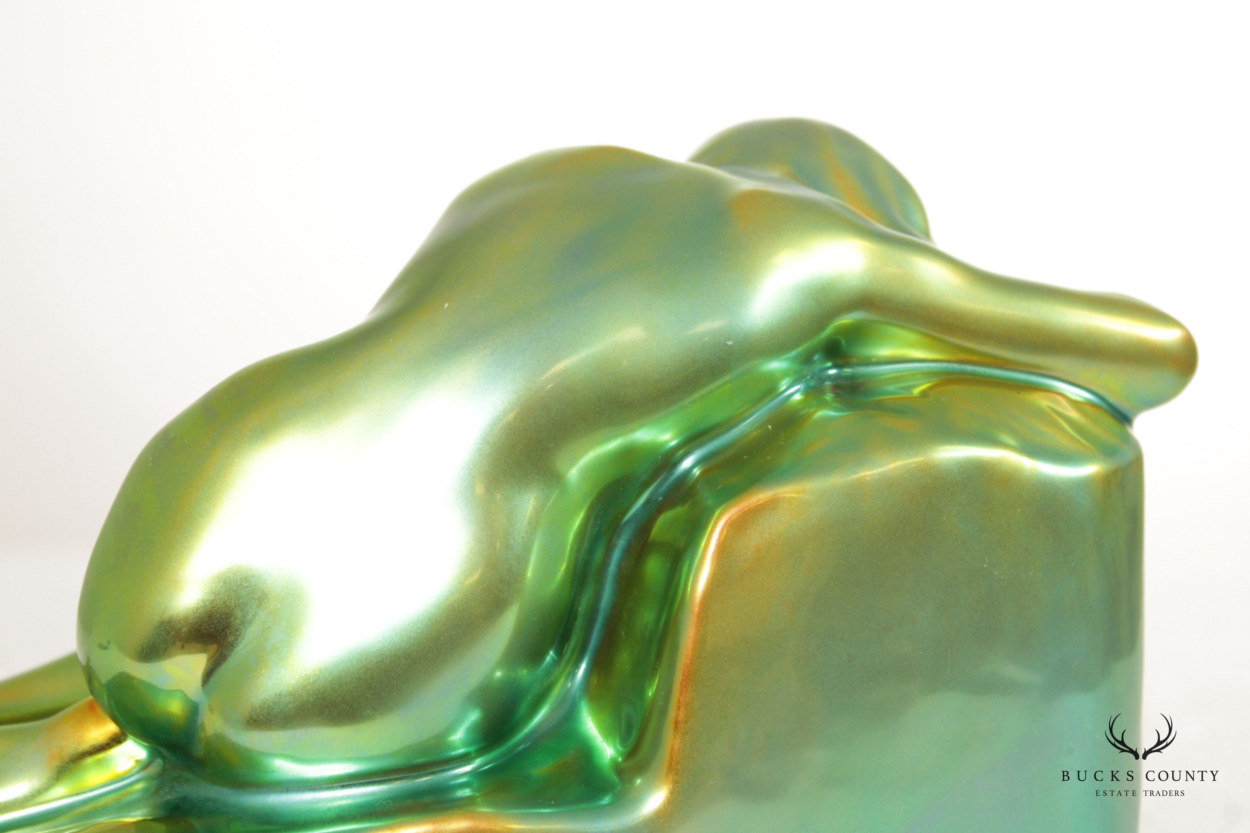 Yrjo Liipola for Zsolnay 'Repentance' Glazed Porcelain Sculpture