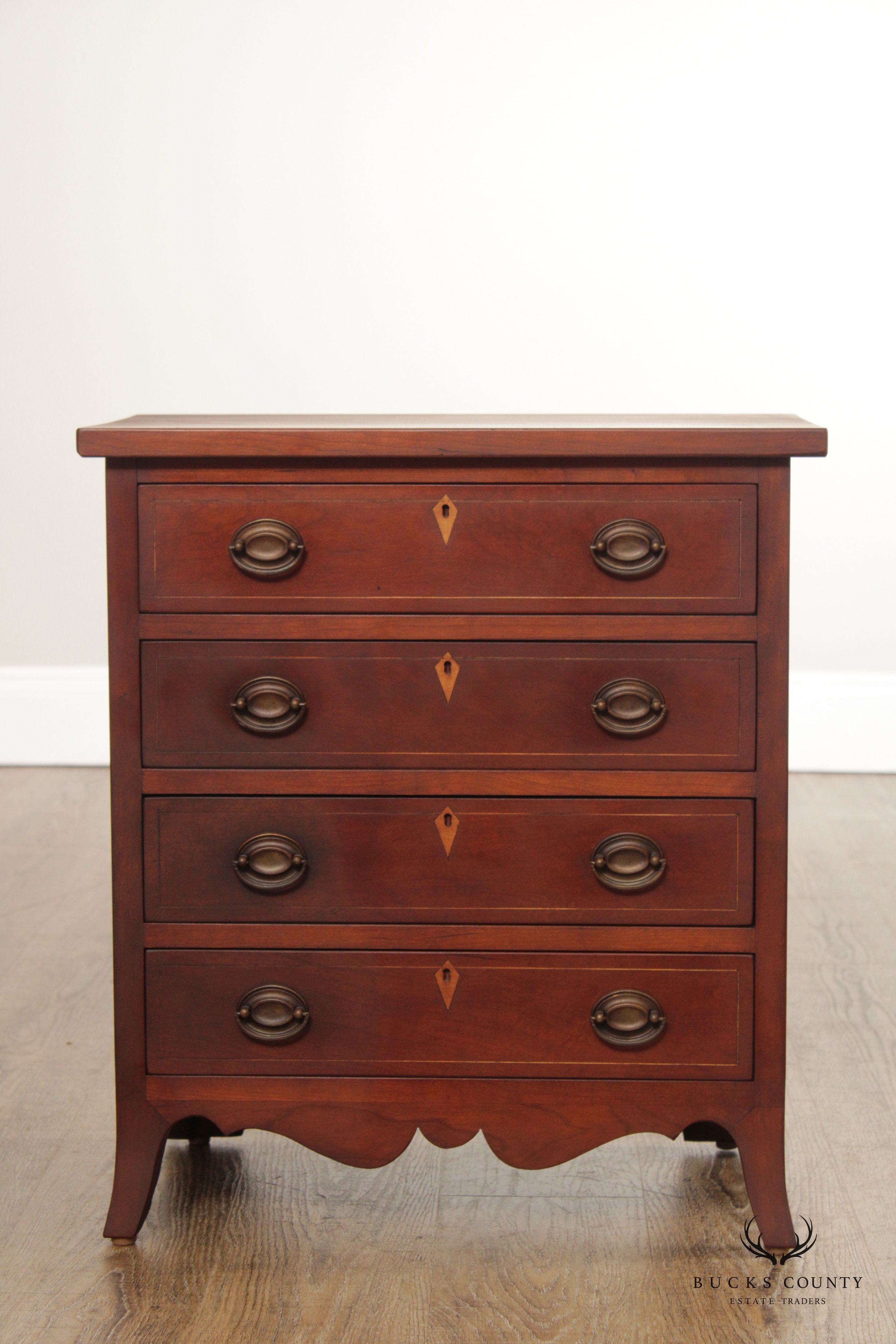 McFadden & Son Federal Style Pair of Cherry Nightstand Chests