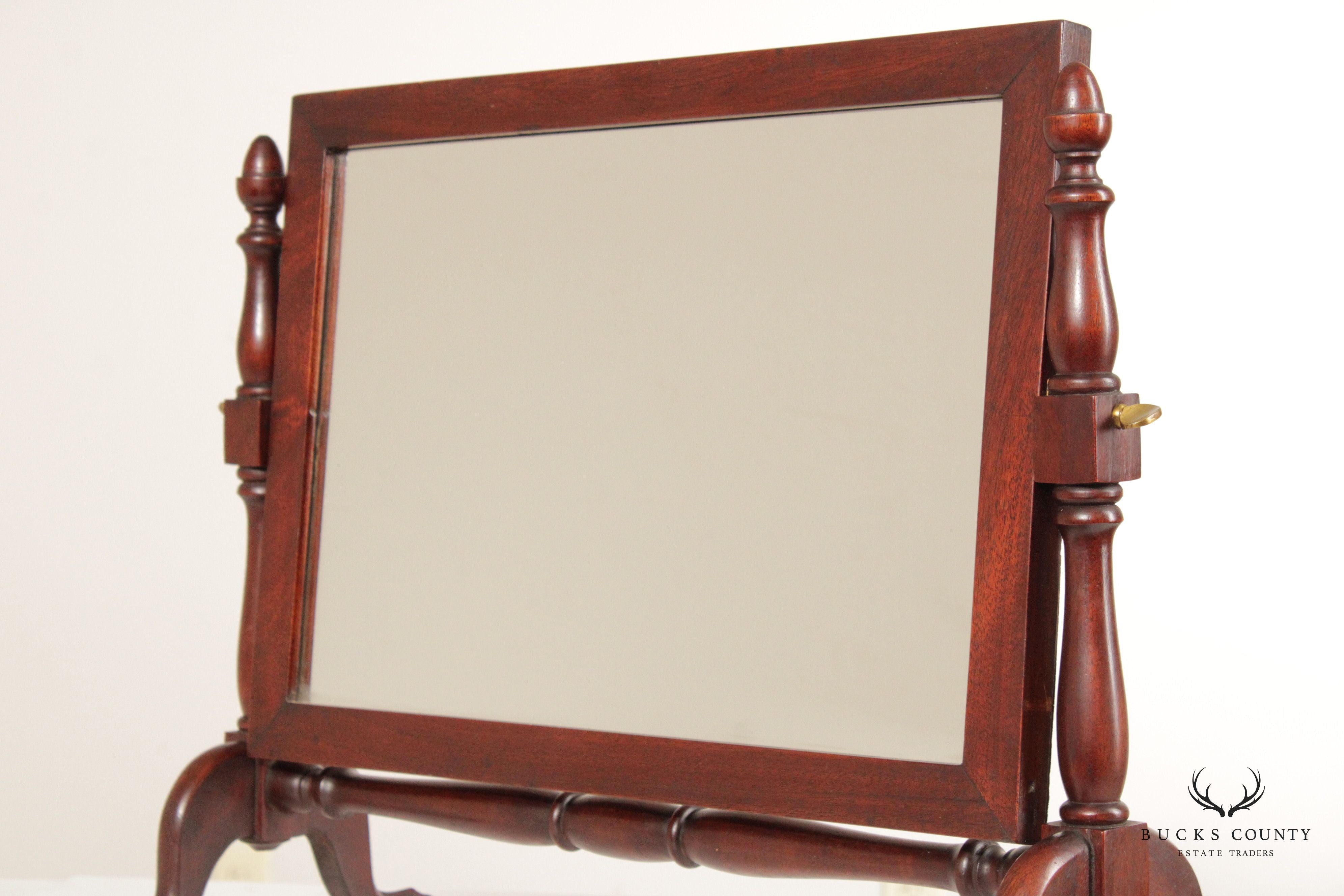 Chippendale Style Carved Mahogany Table Mirror