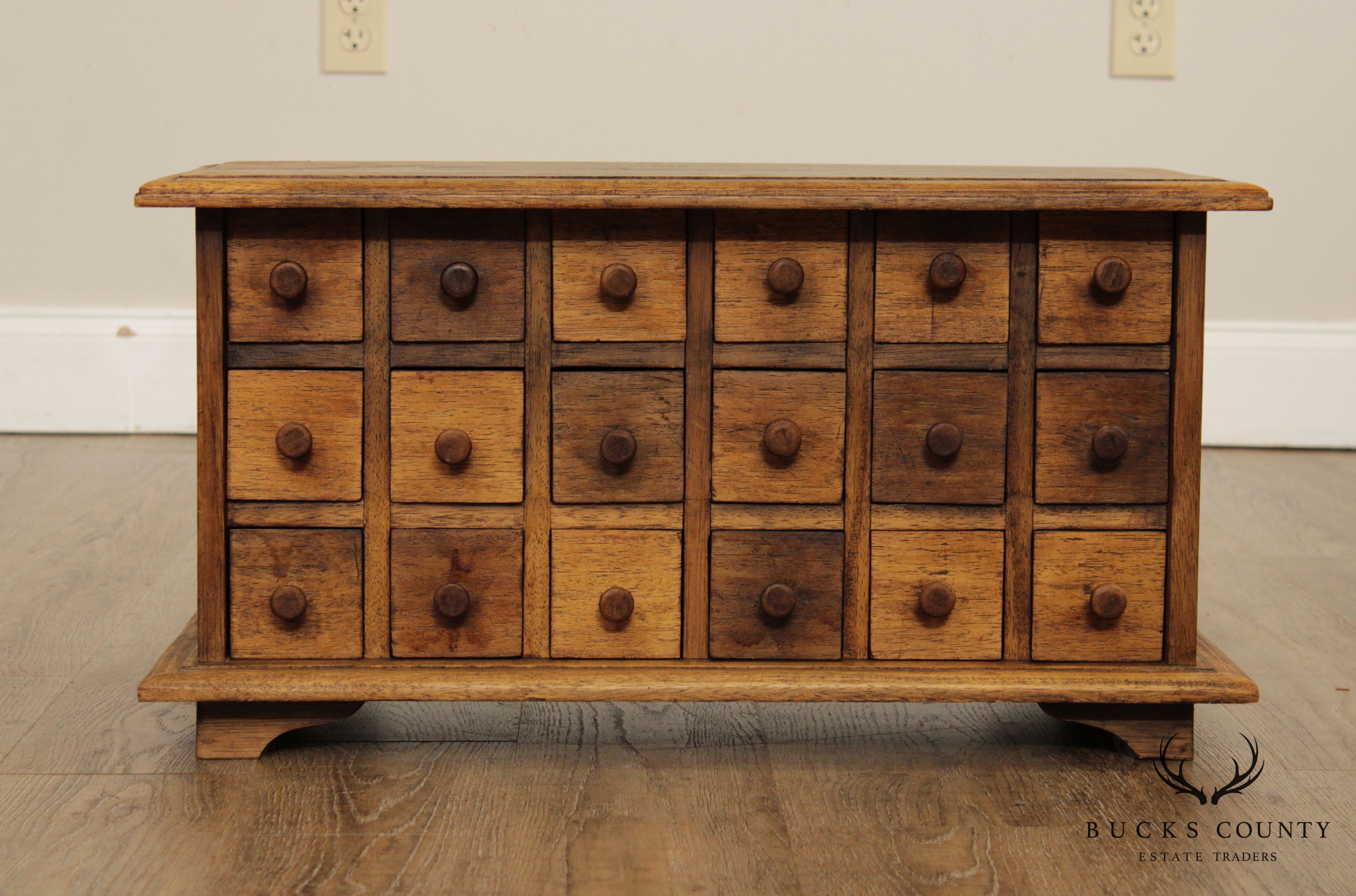 Vintage 18 Drawer Hardwood Apothecary Chest