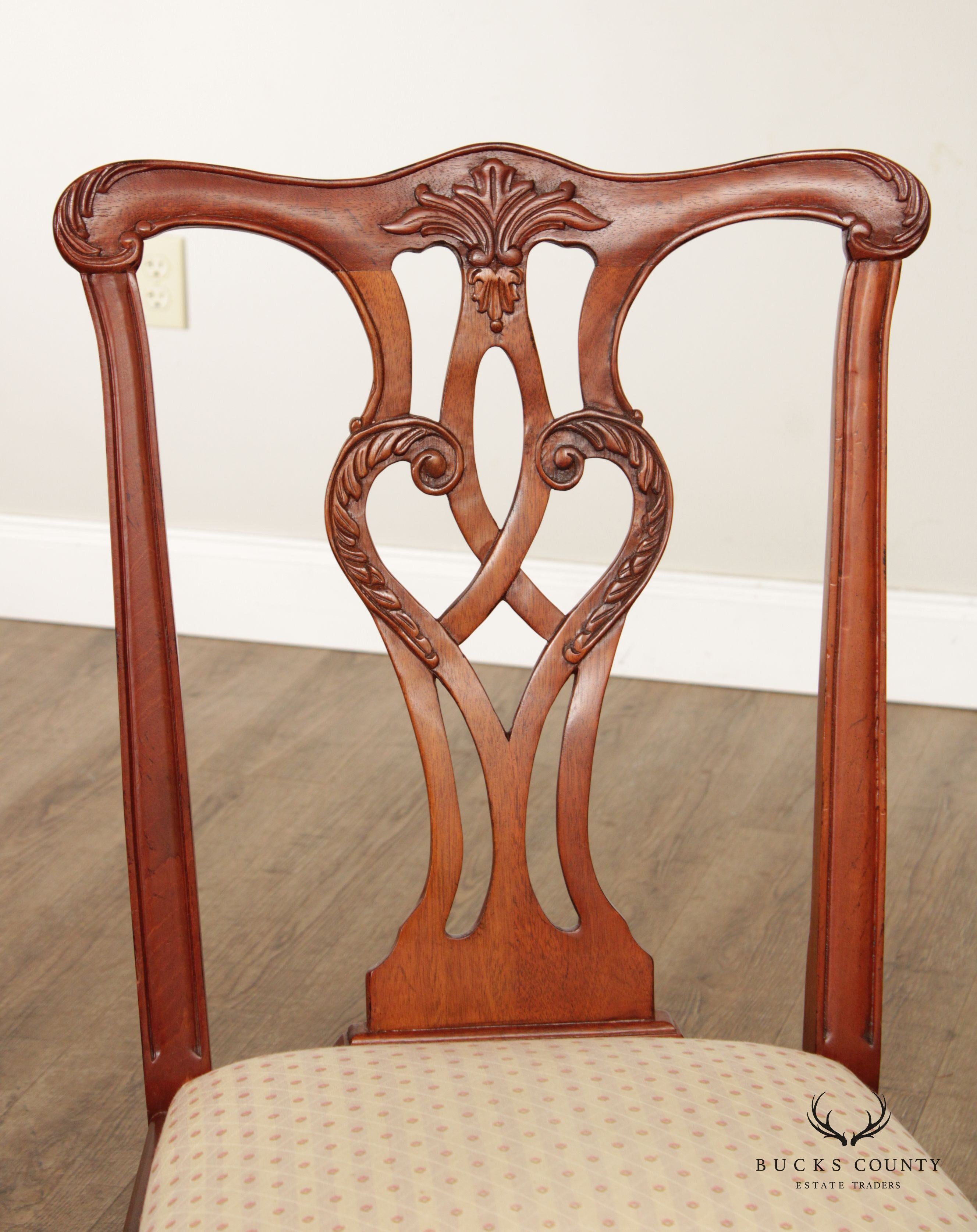 Craftique Chippendale Style Mahogany Side Chair