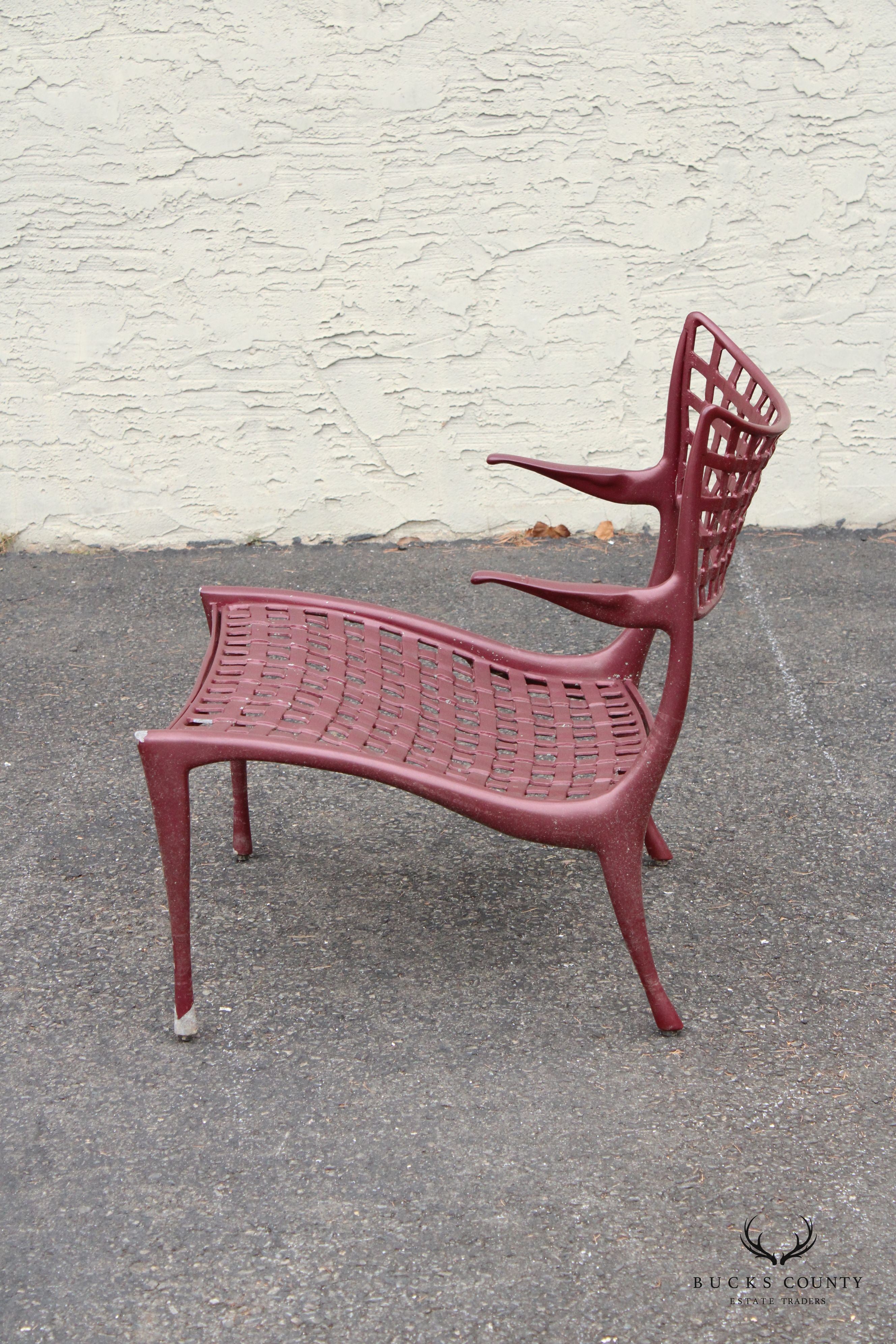 Brown Jordan Mid Century Modern Style Pair of 'Gazelle' Patio Lounge Chairs