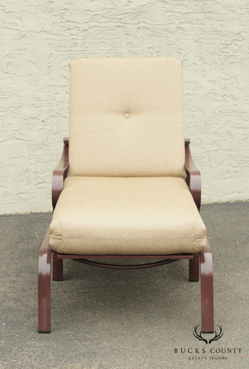 Woodard Pair Belden Cushion Adjustable Patio Chaise Lounges
