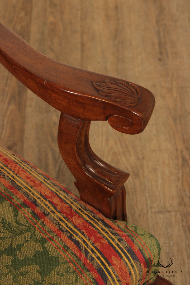 Chippendale Style Carved Mahogany Settee