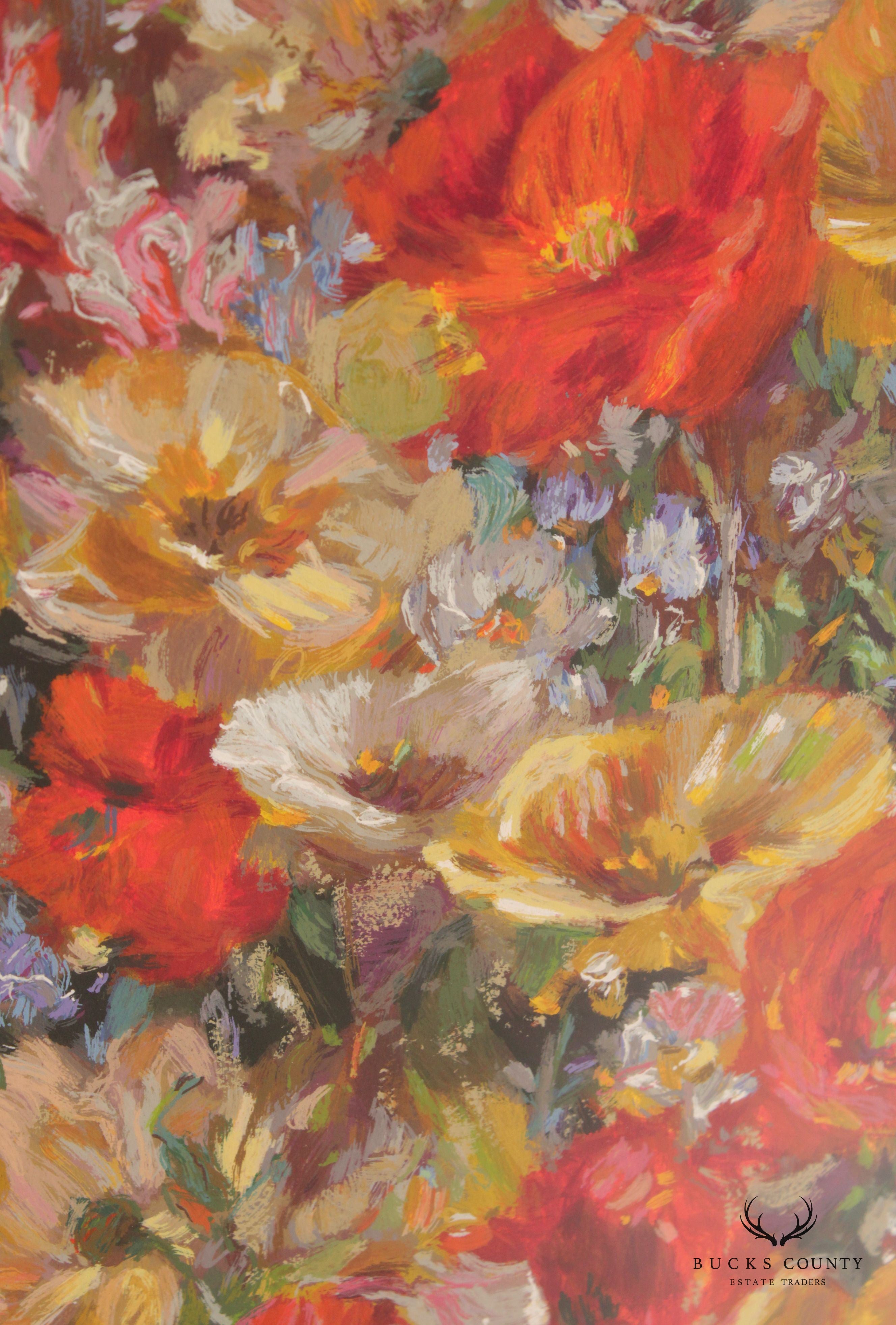 Henri Plisson 'Carole's Poppies' Impressionist Style Frame Print