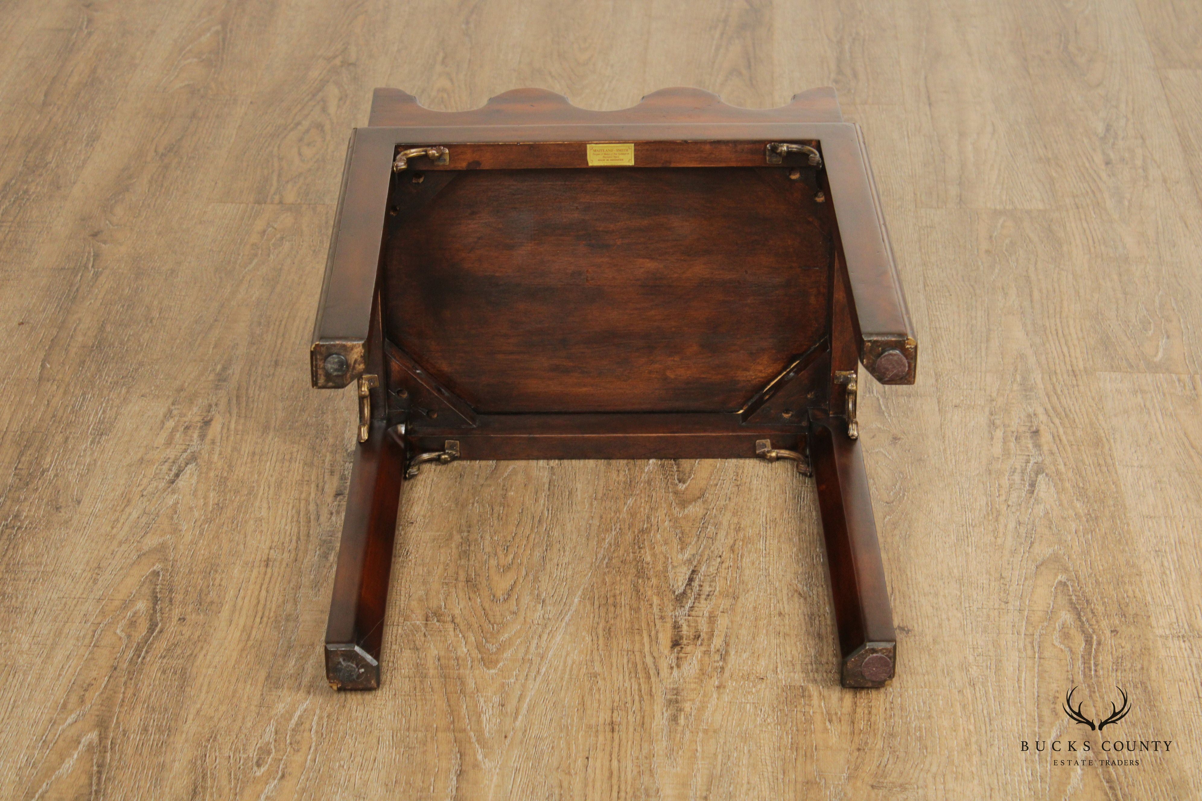 Maitland Smith Georgian Style Mahogany Six-Bottle Stand