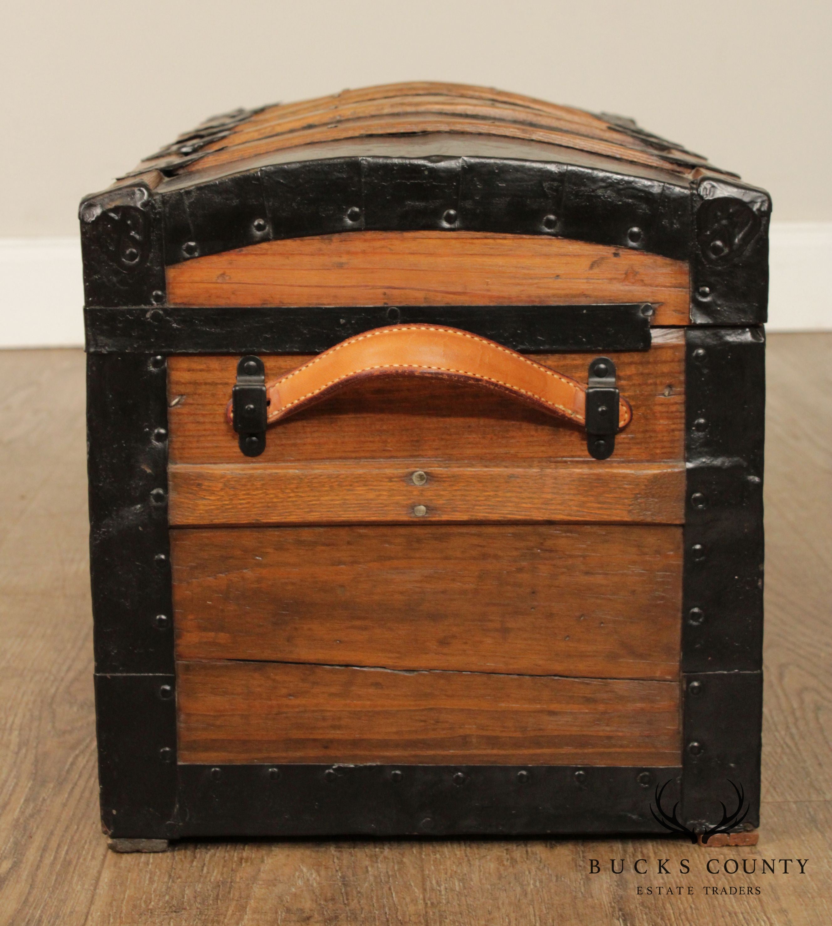 Antique Restored  Steamer Travel Trunk