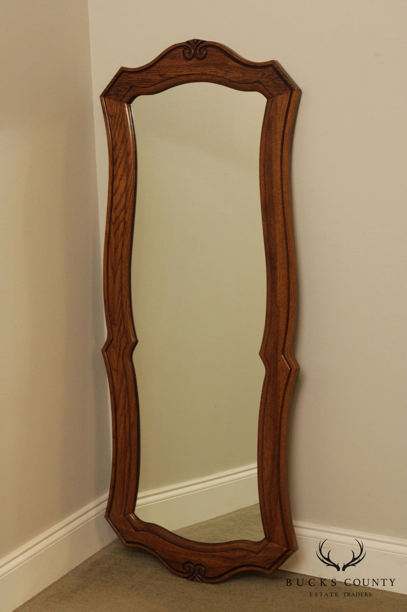 Thomasville French Country Style Vintage Pair Oak Mirrors