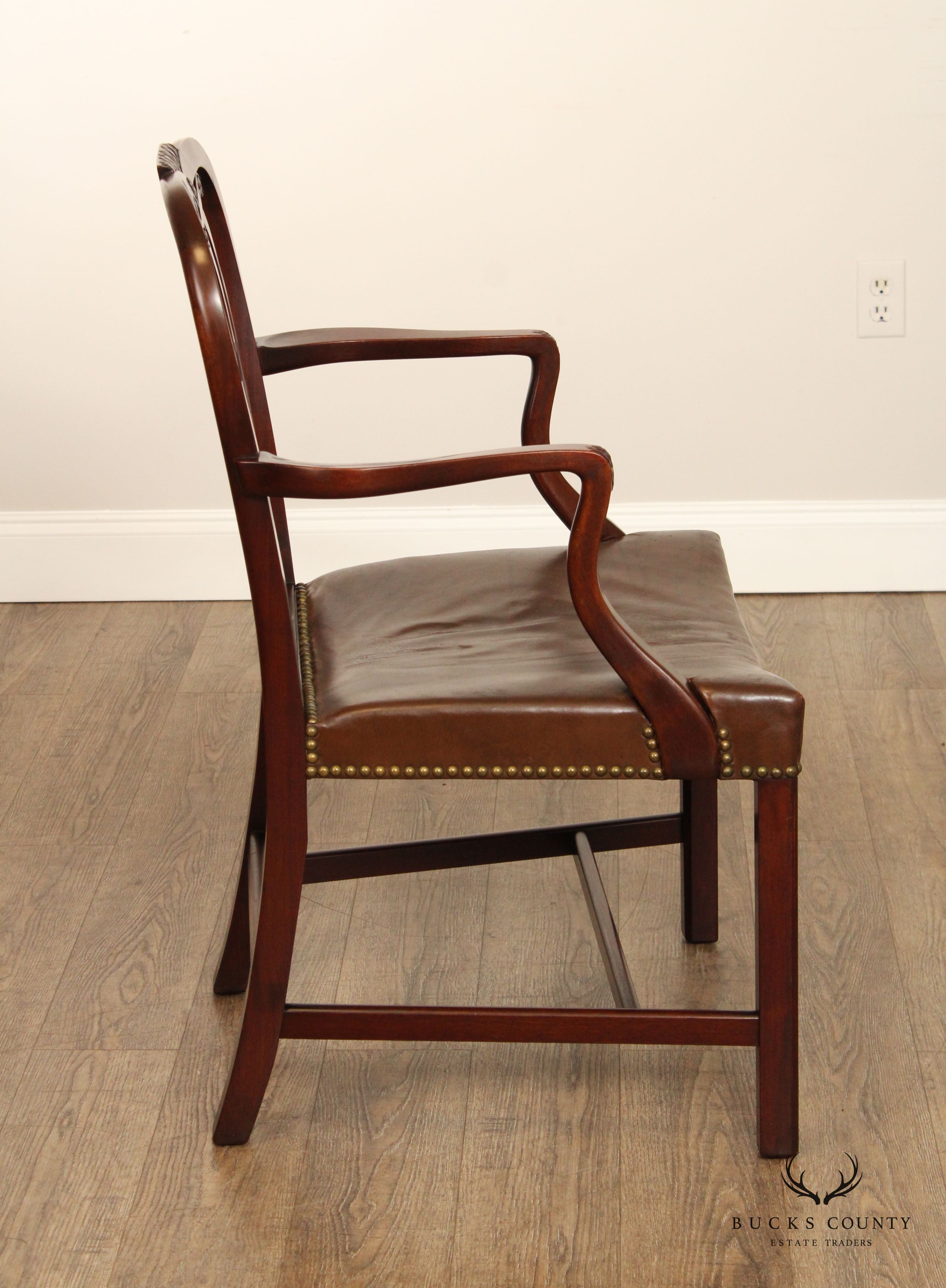 A.H. Davenport Co. Chippendale Style Custom Mahogany Armchair