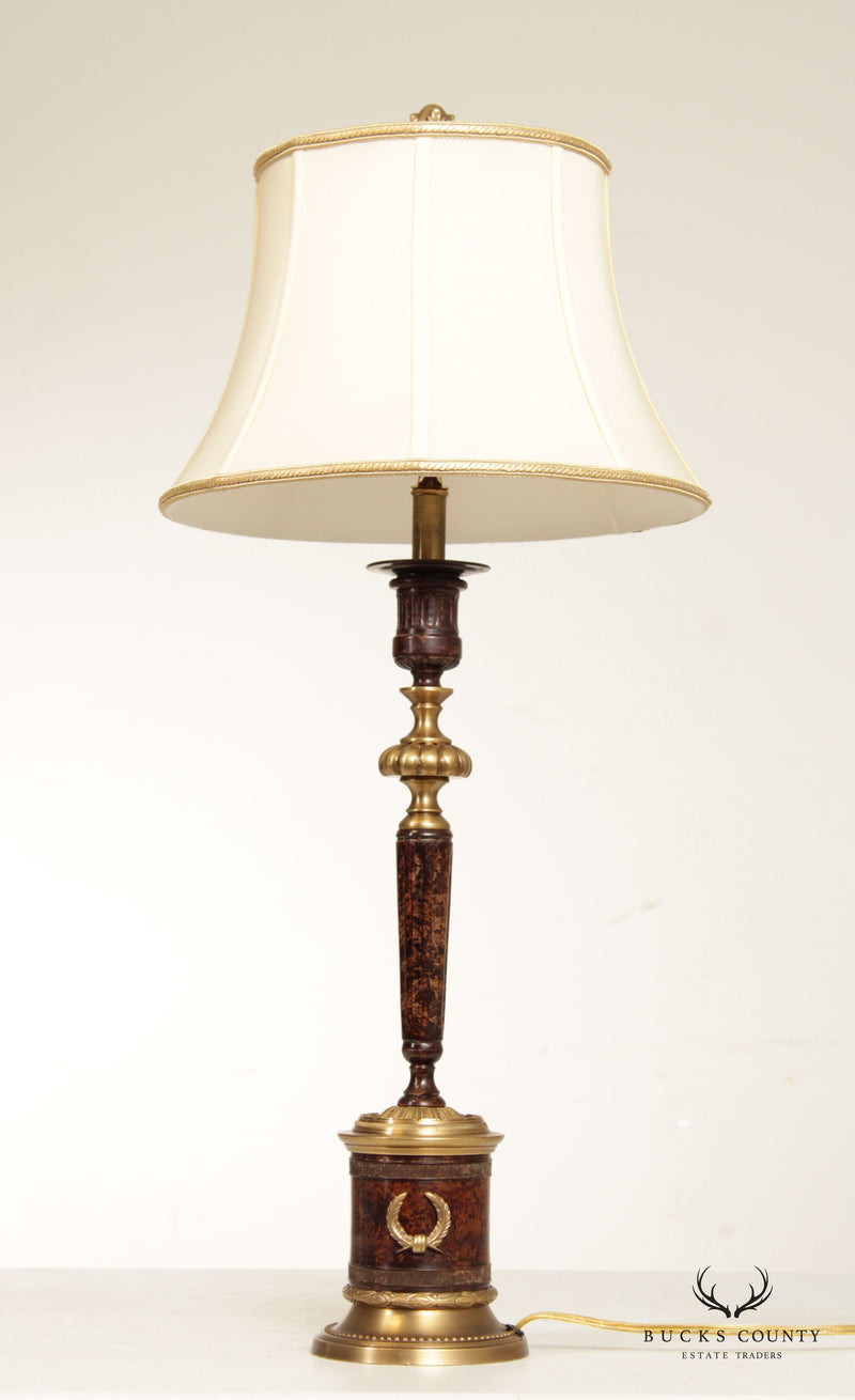 Neoclassical Style Lacquered Brass Table Lamp