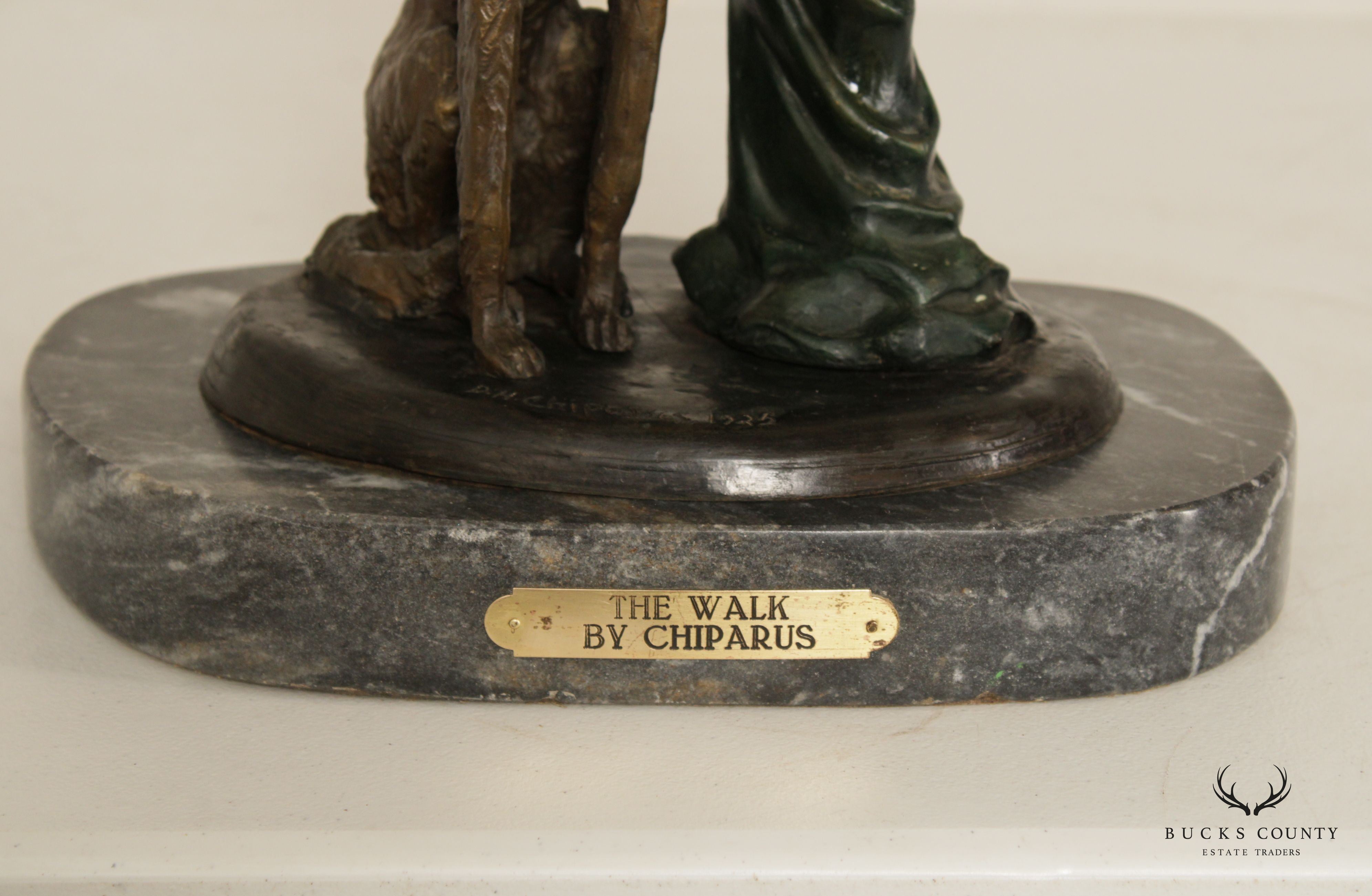 Art Deco Style 'The Walk' Bronze Sculpture, After Demétre Chiparus